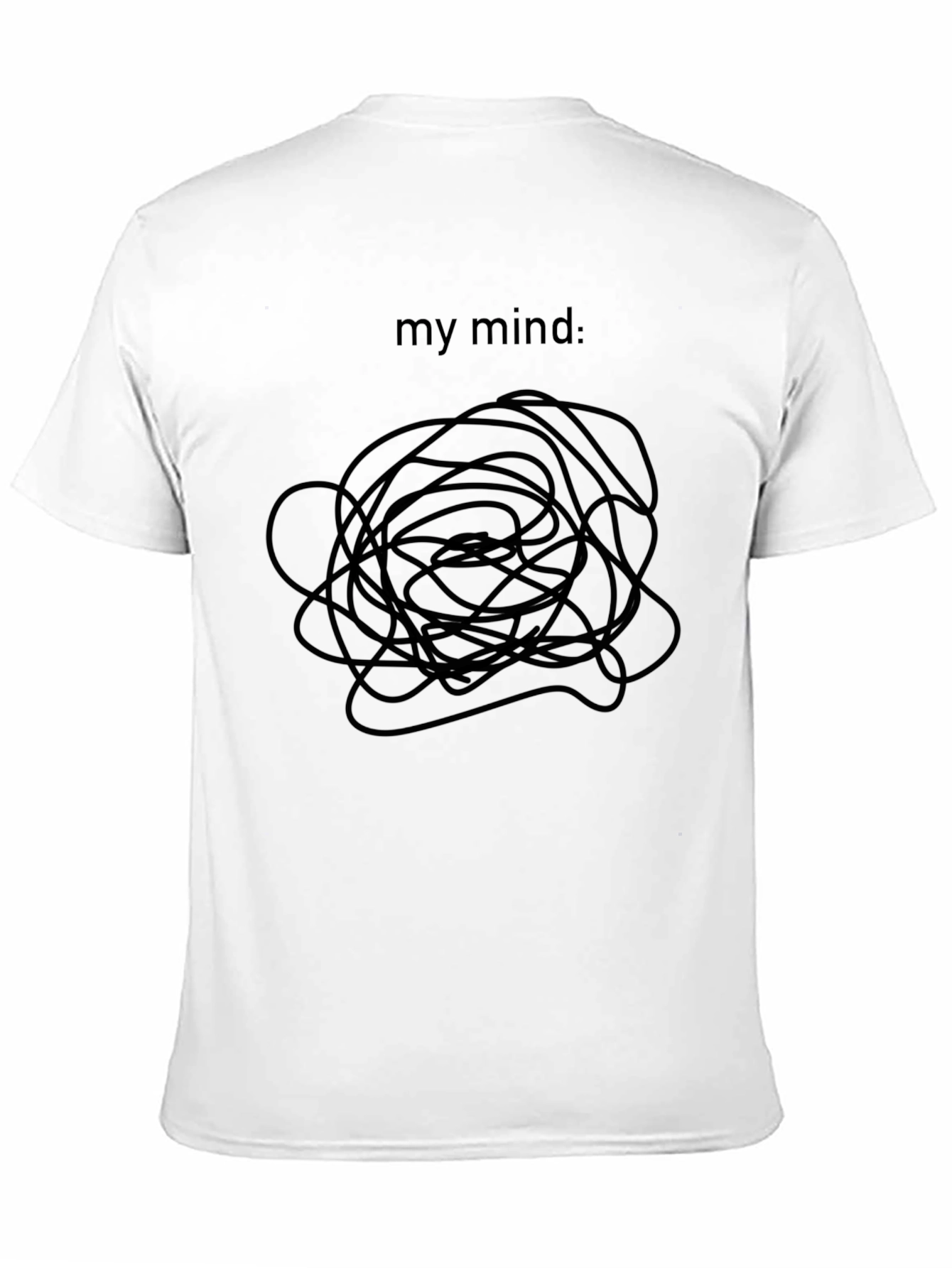 Black My Mind Black T-Shirt - Tangled Mess Graphic Tee view 11