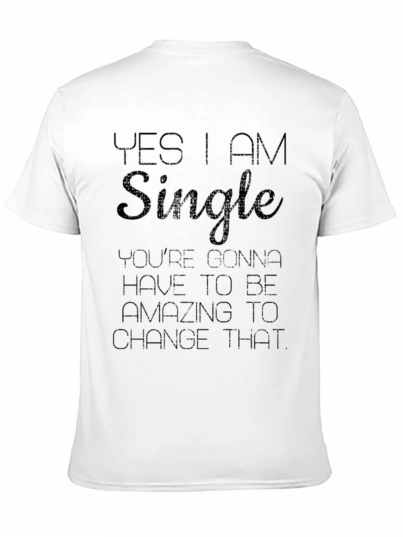 Black Funny Single Statement Graphic T-Shirt for Men view 11