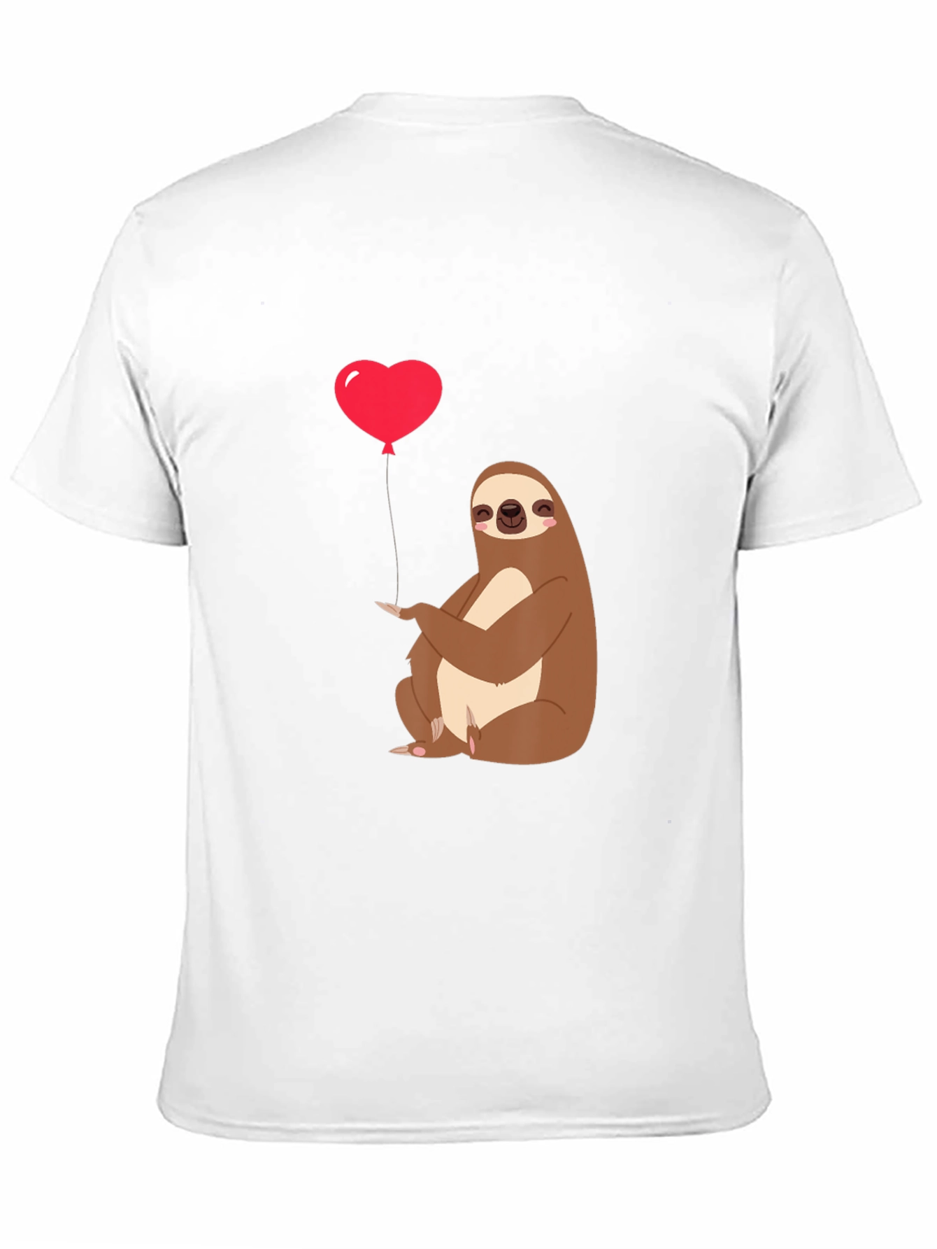 Black Sloth Heart Balloon Graphic Tee - Black view 11