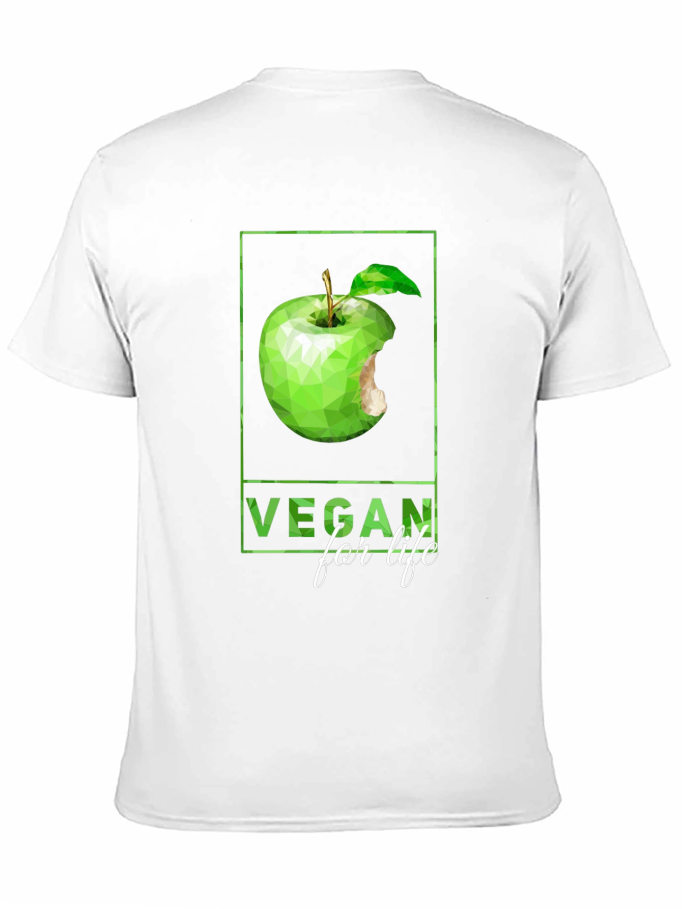 Black Vegan for Life Graphic Tee - Apple Design view 11