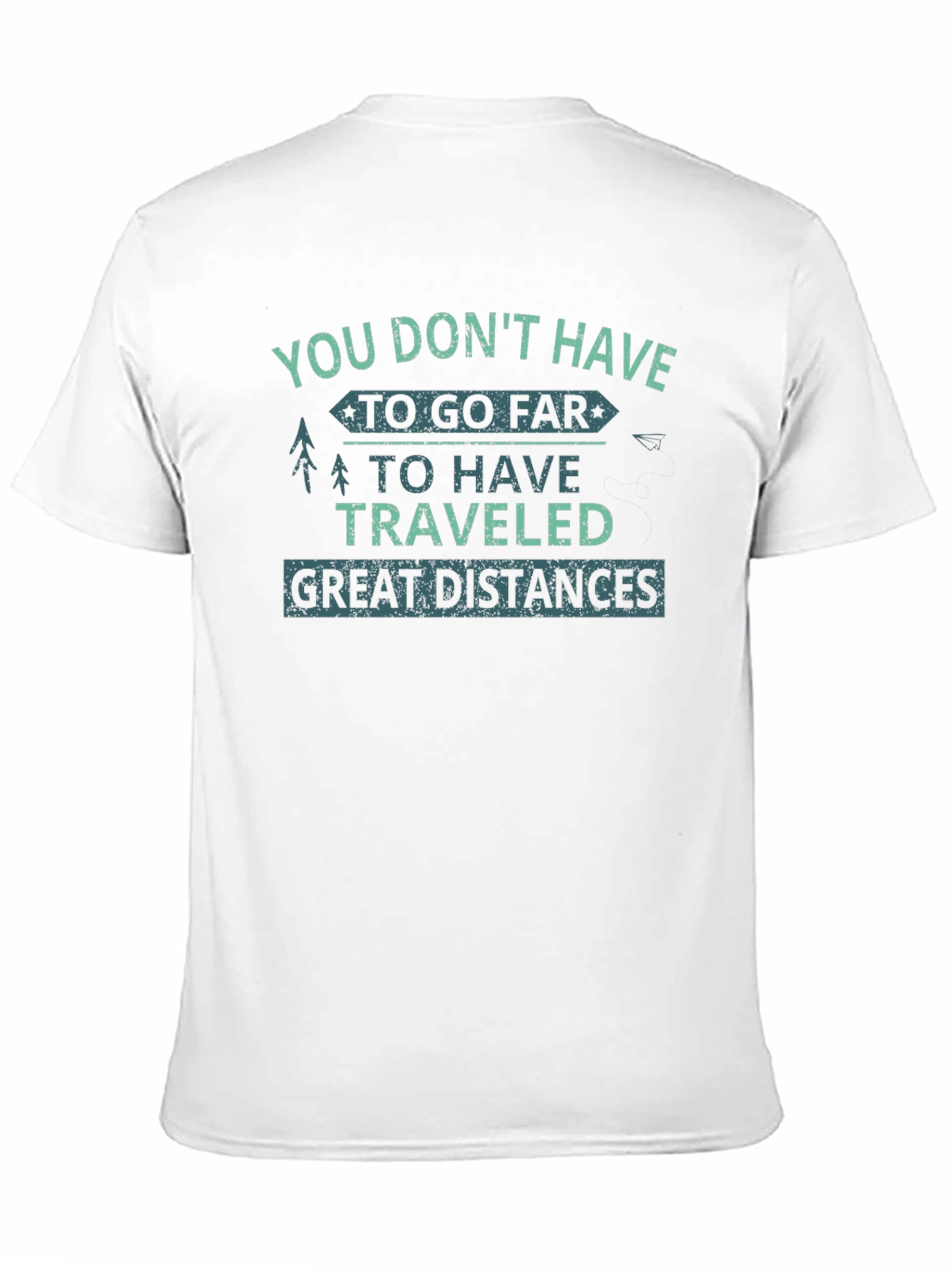 Black Travel Distances Graphic Print T-Shirt view 11