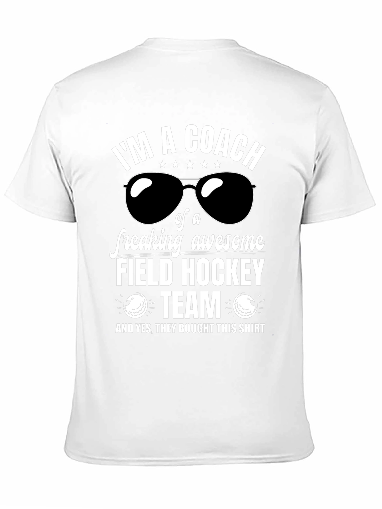 Black Field Hockey Coach T-Shirt - Awesome Team Gift view 11
