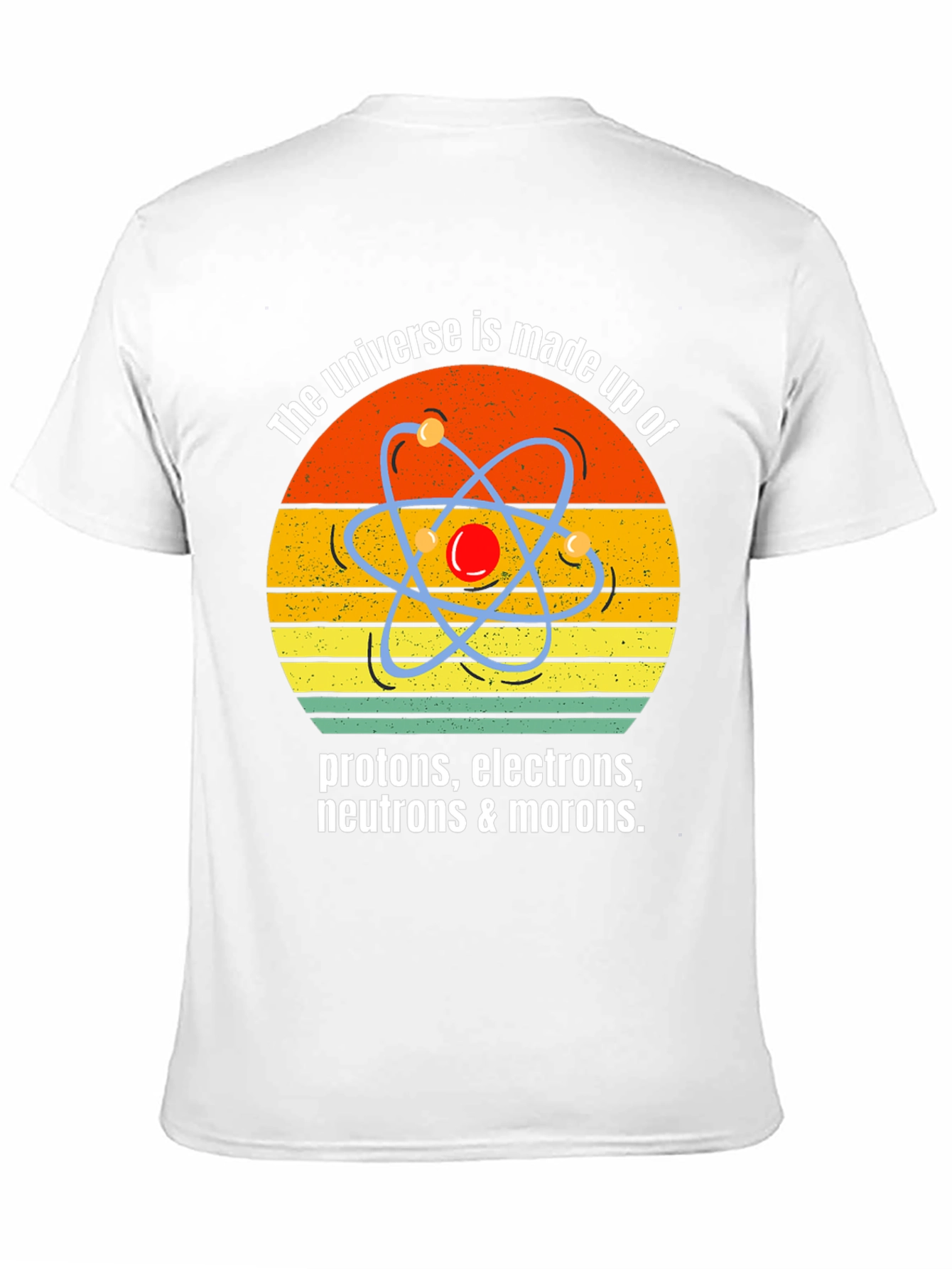 Black Funny Science T-Shirt - Universe Morons view 11