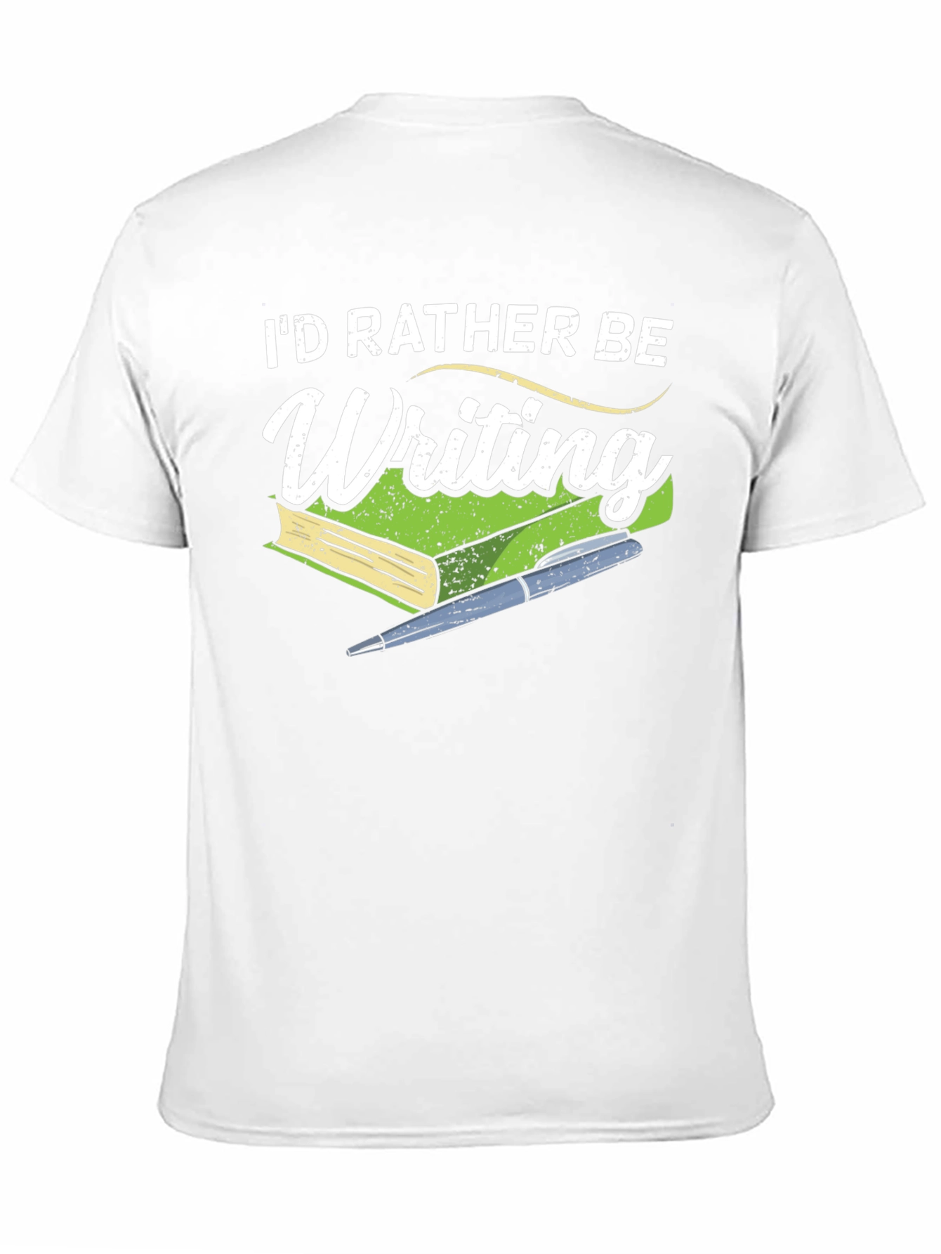 Black I'd Rather Be Writing T-Shirt - Book Lover Tee view 11