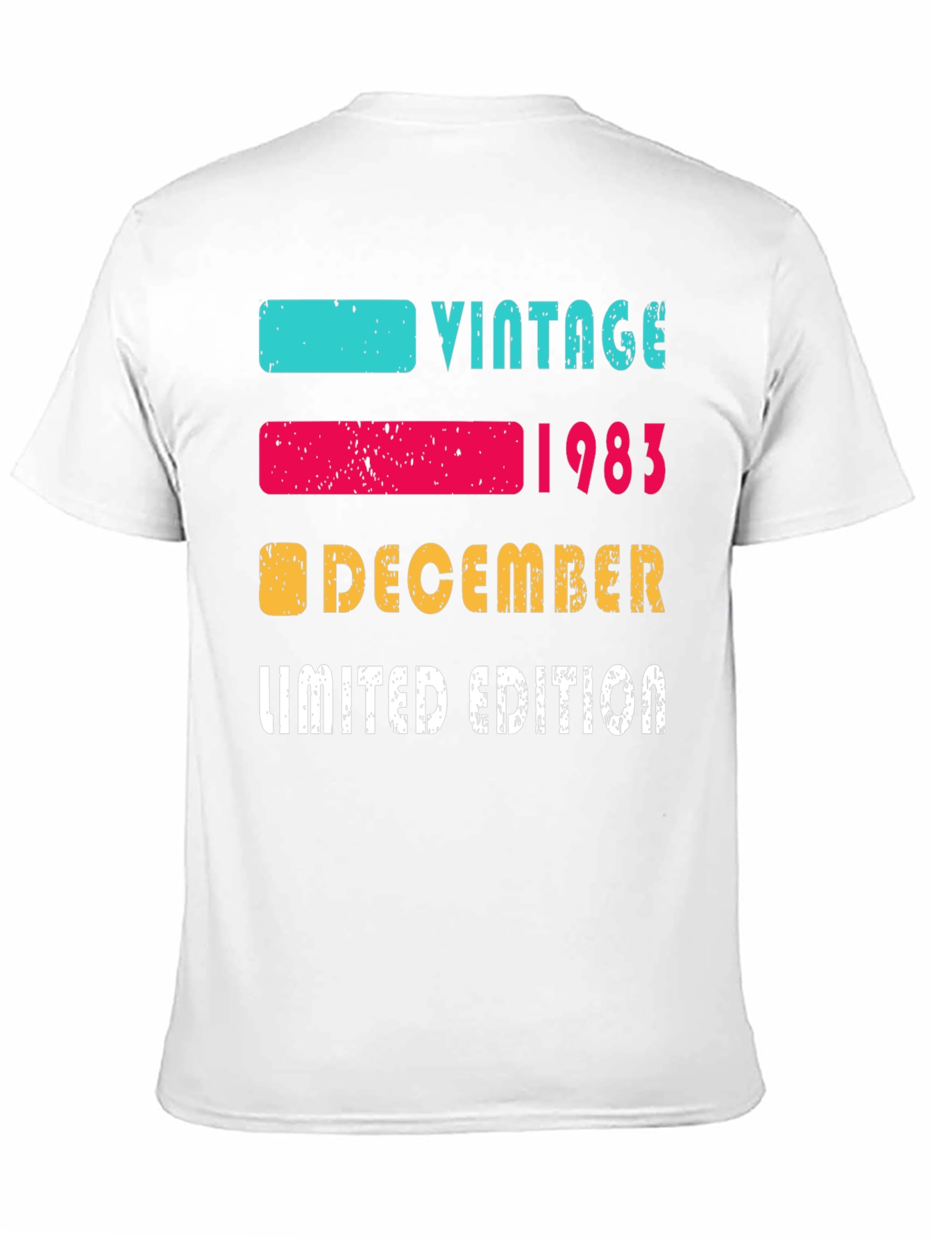 Black Vintage 1983 December Limited Edition T-Shirt view 11