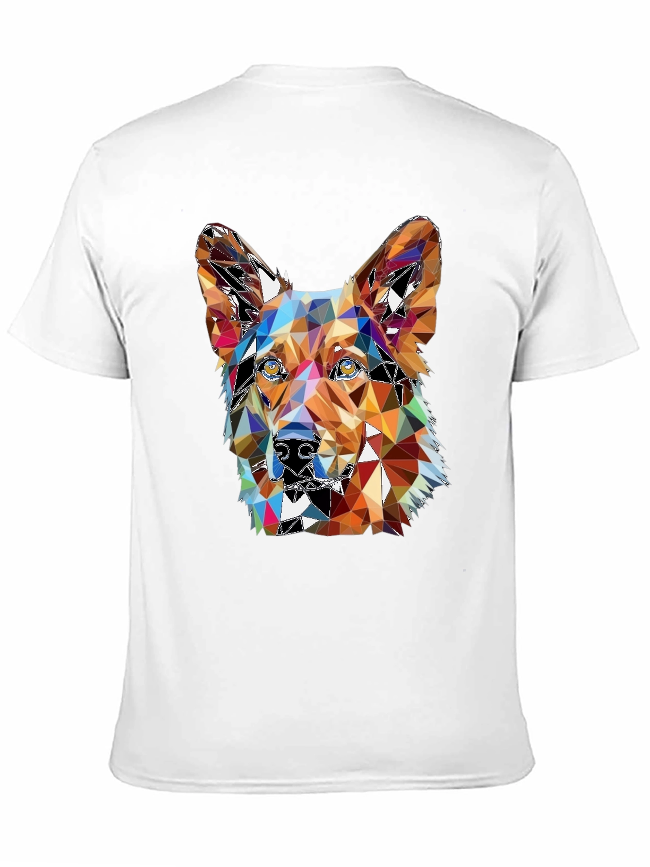 Black Geometric Dog T-Shirt - Artistic Graphic Tee view 11
