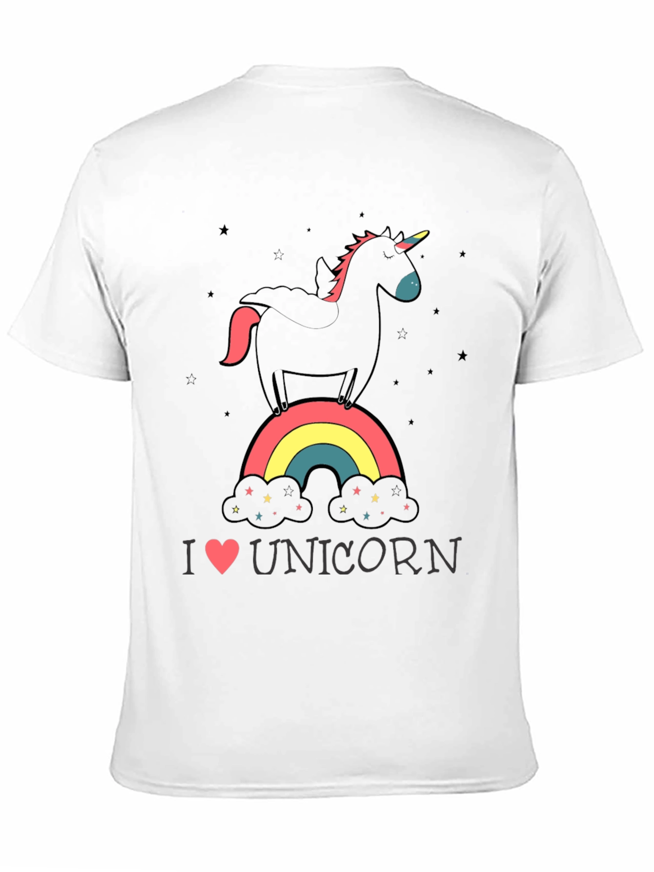 Black I Heart Unicorn T-Shirt view 11