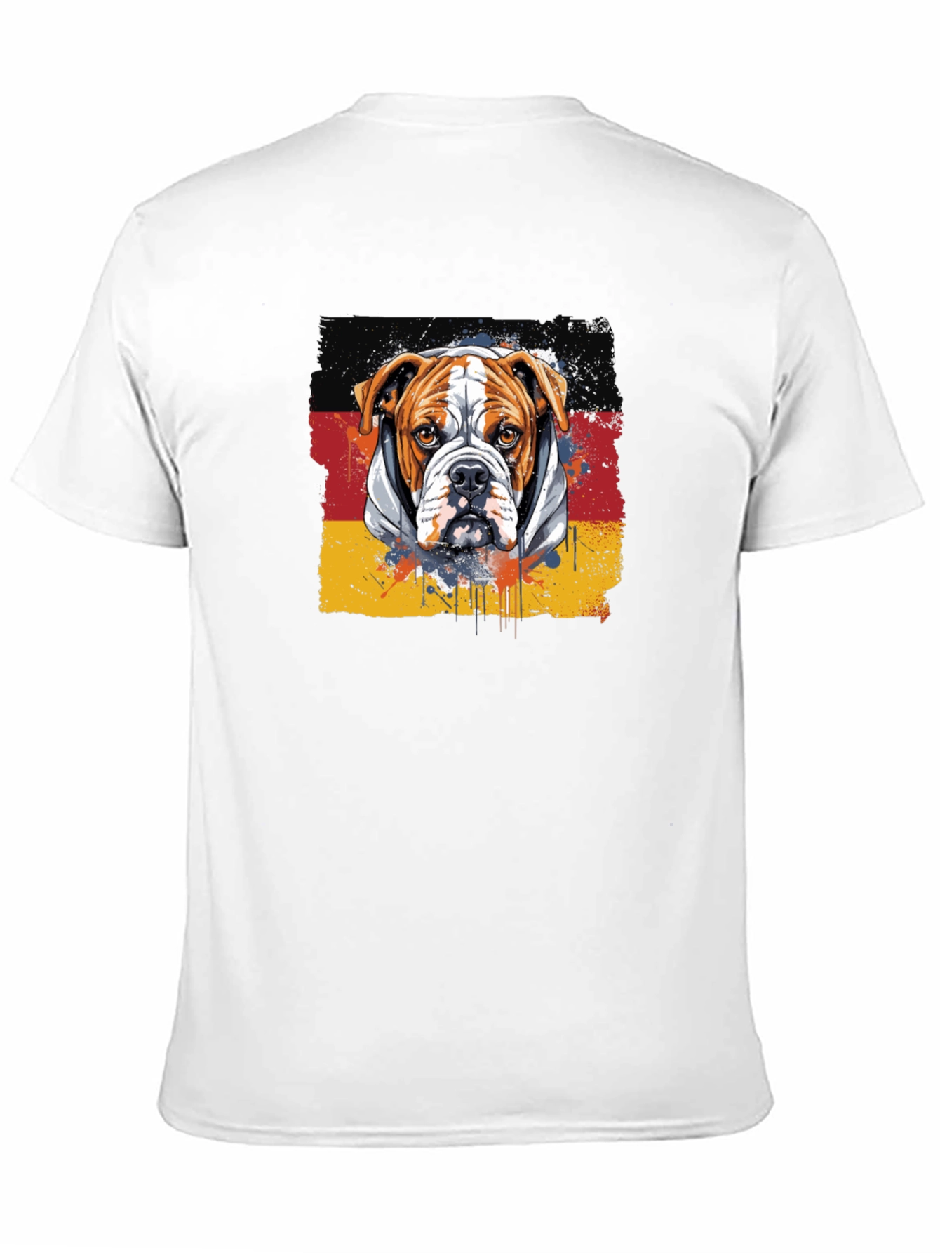 Black Bulldog Germany Flag Graphic T-Shirt view 11