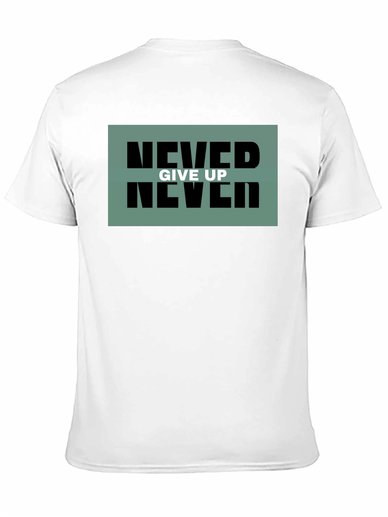 Black Never Give Up Black Graphic Tee view 11