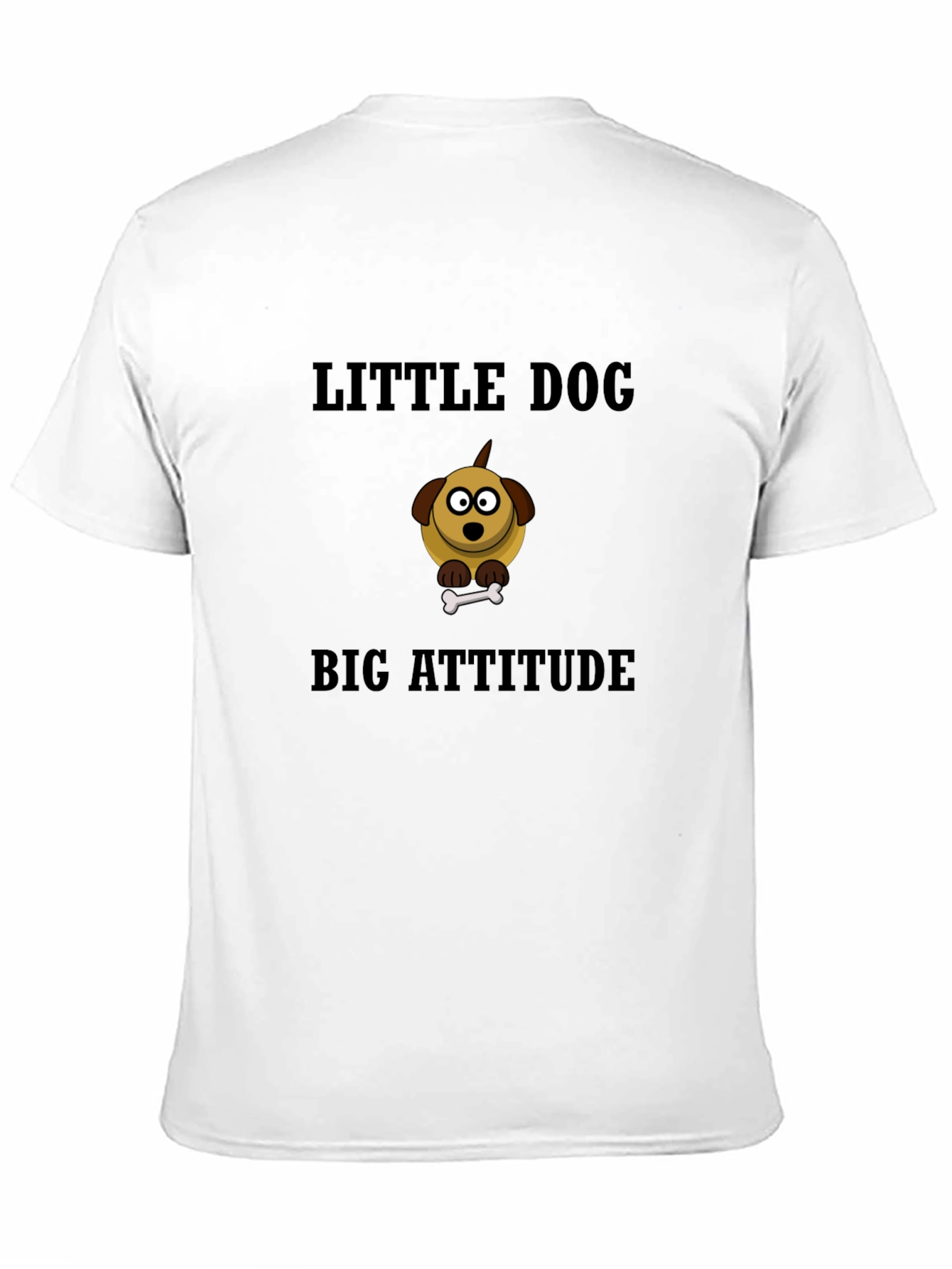 Black Little Dog Big Attitude Graphic T-Shirt view 11
