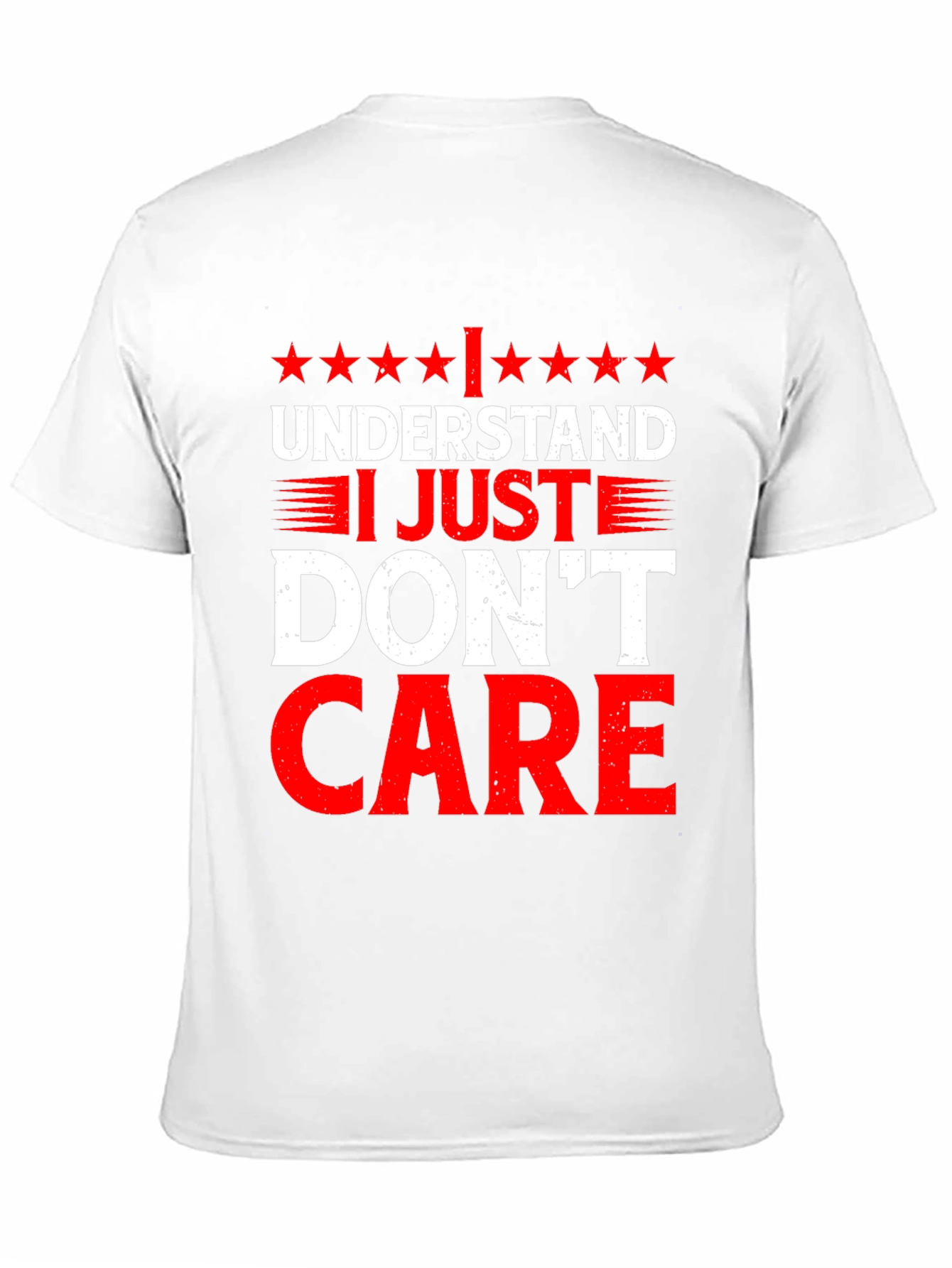 Black Funny I Understand I Just Don't Care Graphic T-Shirt view 11