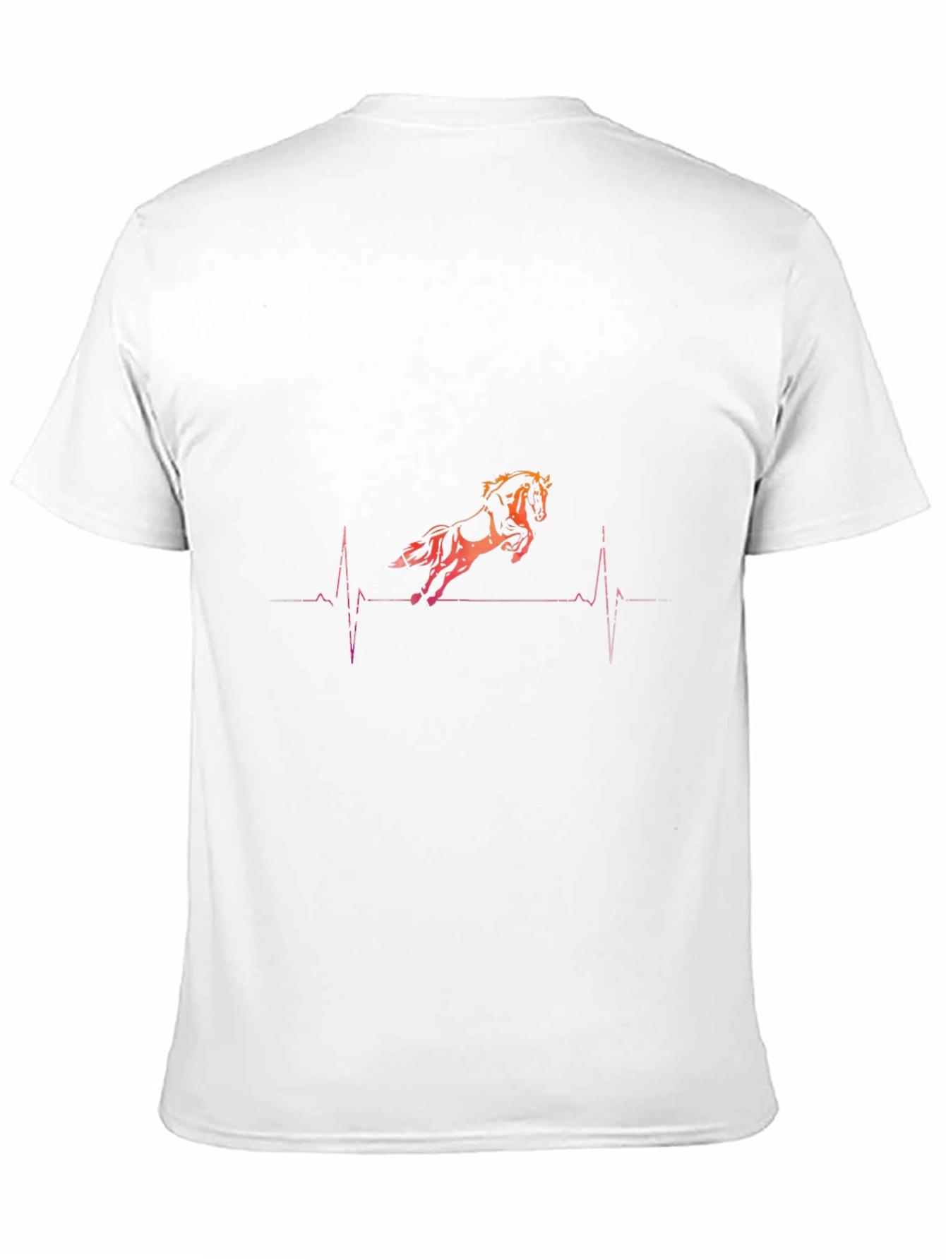 Black Horse Heartbeat Graphic Tee - Black Cotton T-Shirt view 11