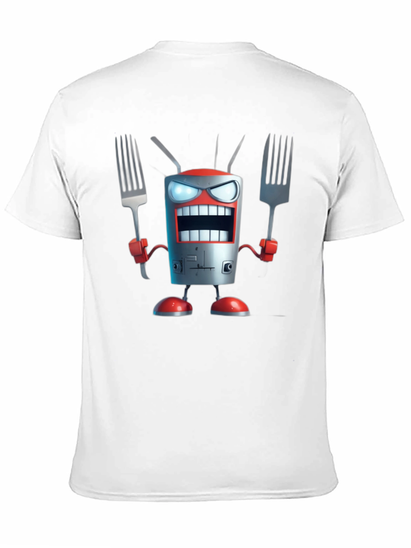 Robot Chef T-Shirt - Funny Cartoon Design - 11