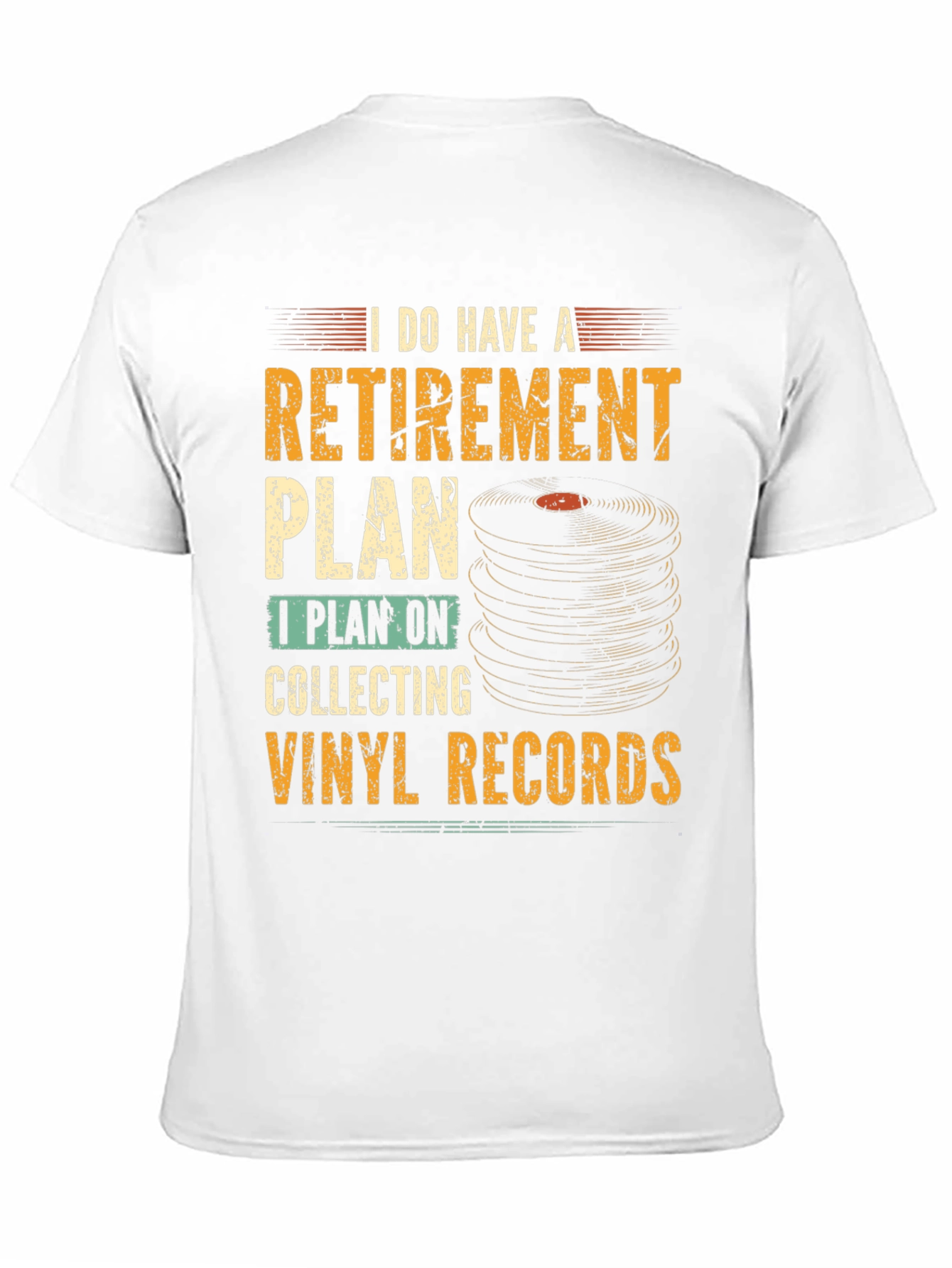 Black Retirement Vinyl Record Collector T-Shirt view 11