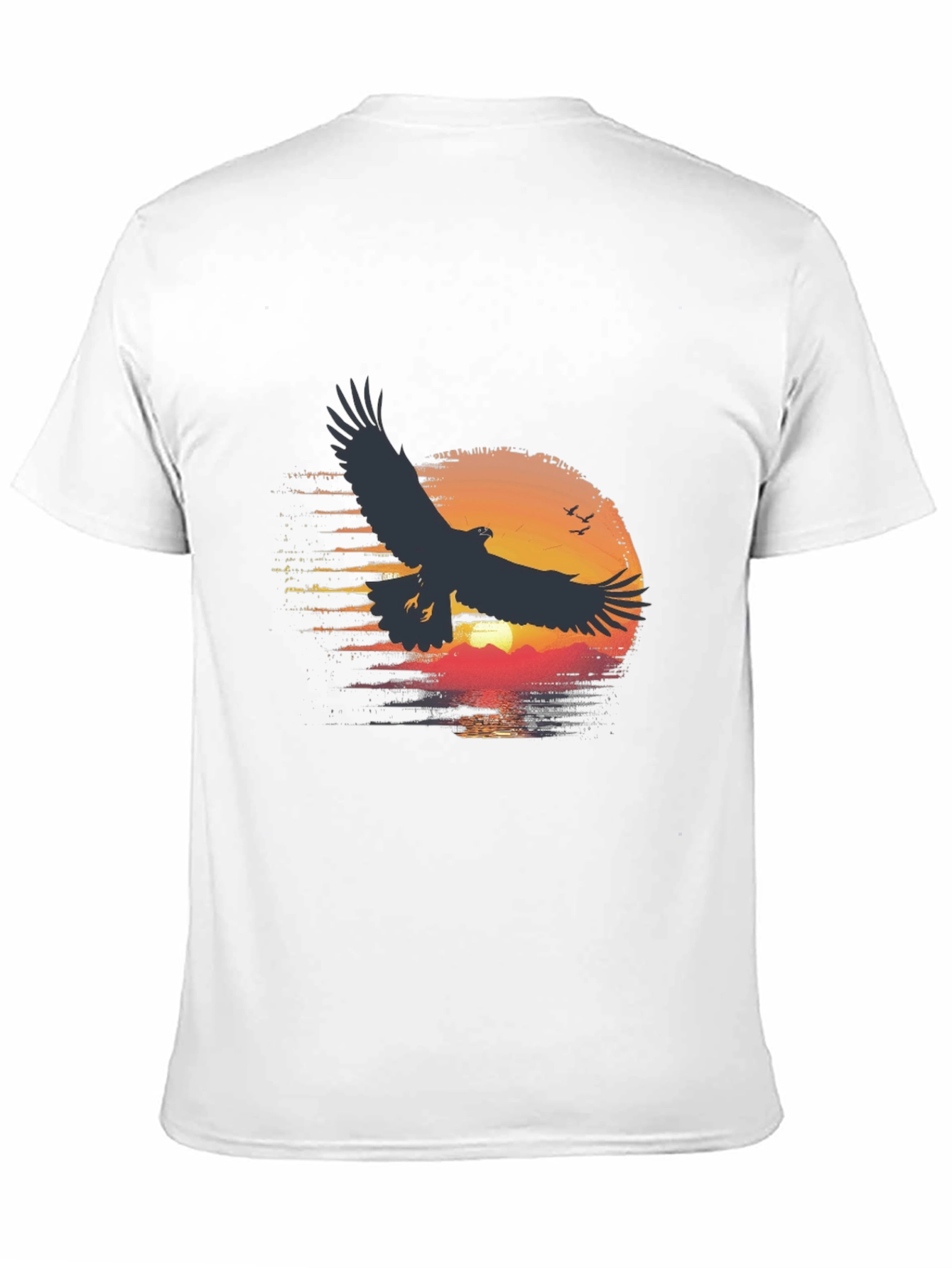 Black Eagle Sunset Graphic Tee - Black Cotton Blend view 11