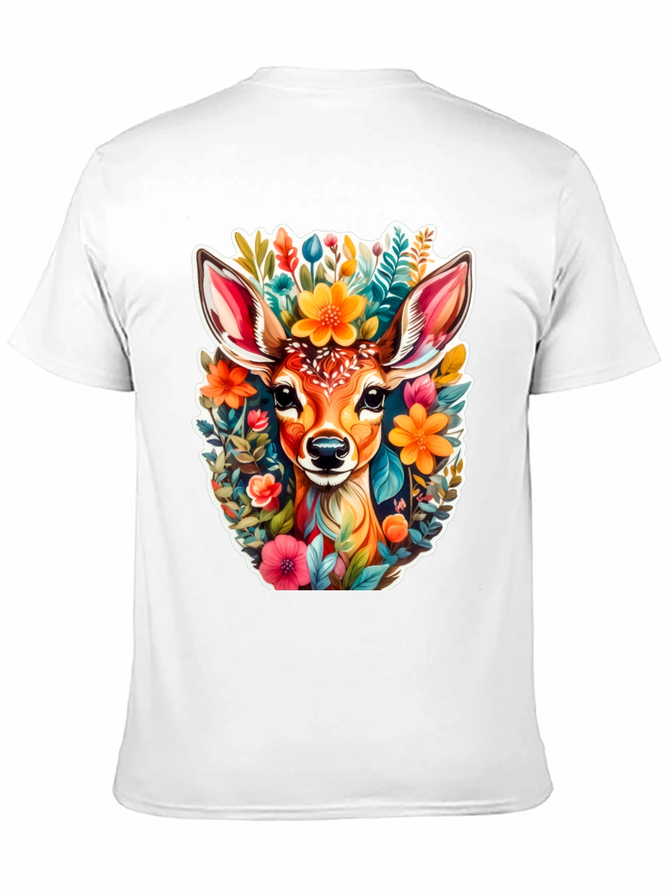 Black Deer & Floral Graphic Tee - Stylish Comfort view 11