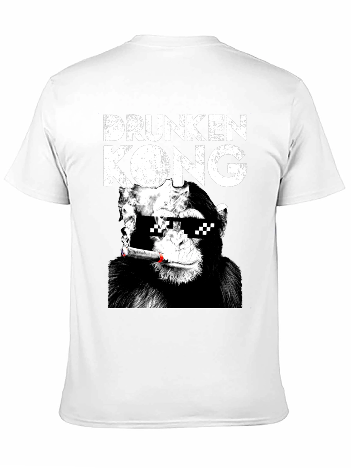 Black Drunken Kong Graphic Tee - Funny Monkey T-Shirt view 11