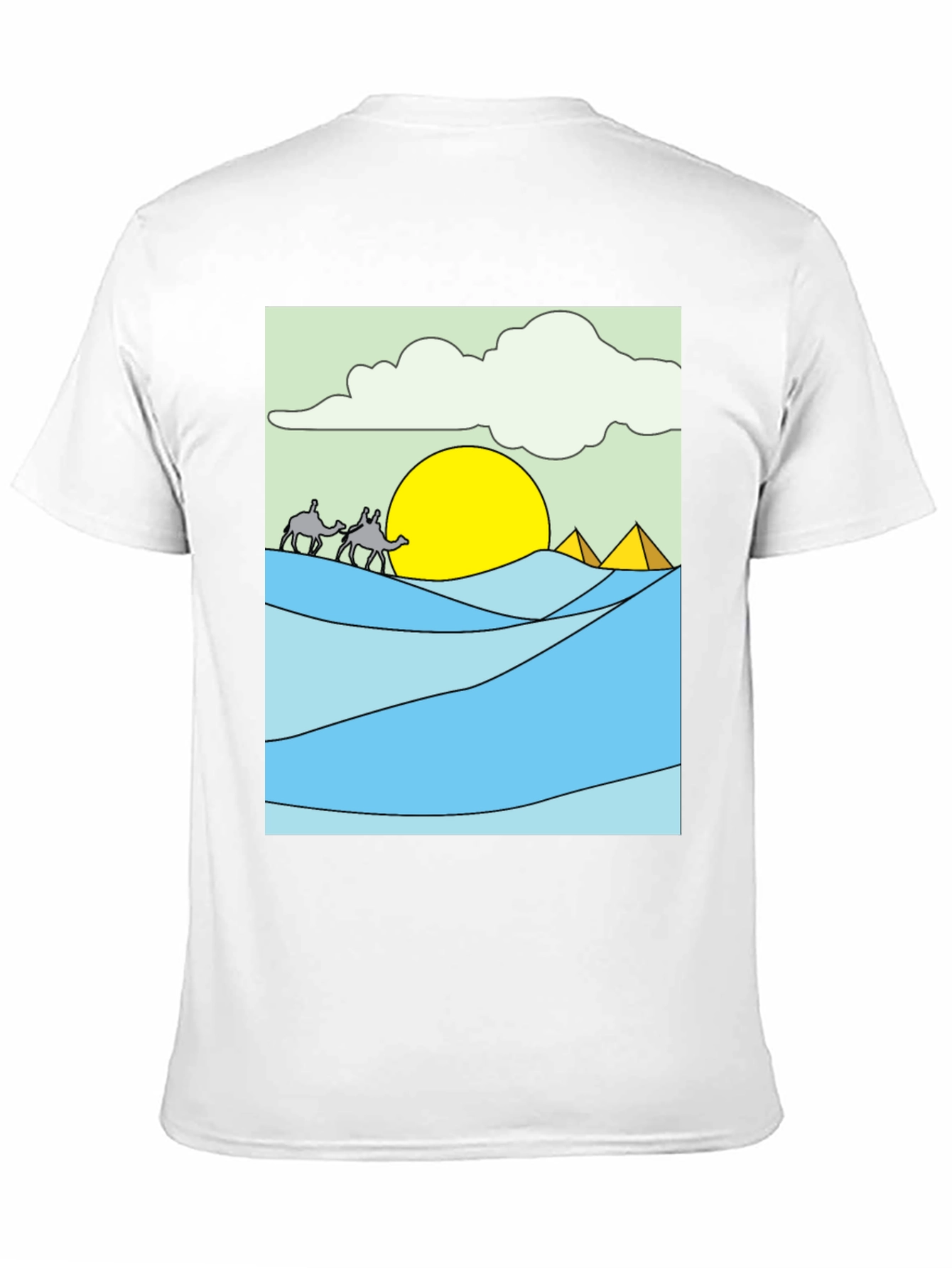 Black Egyptian Desert Graphic Tee view 11