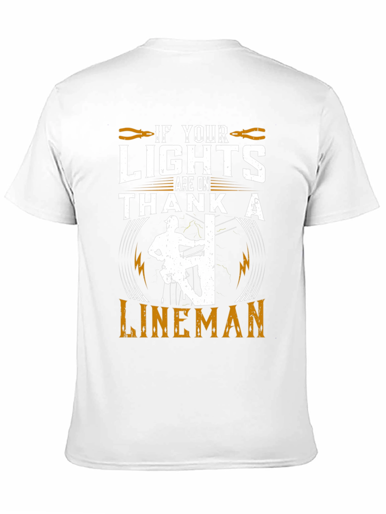 Black Lineman Tribute Graphic Tee - Electrical Worker Pride view 11