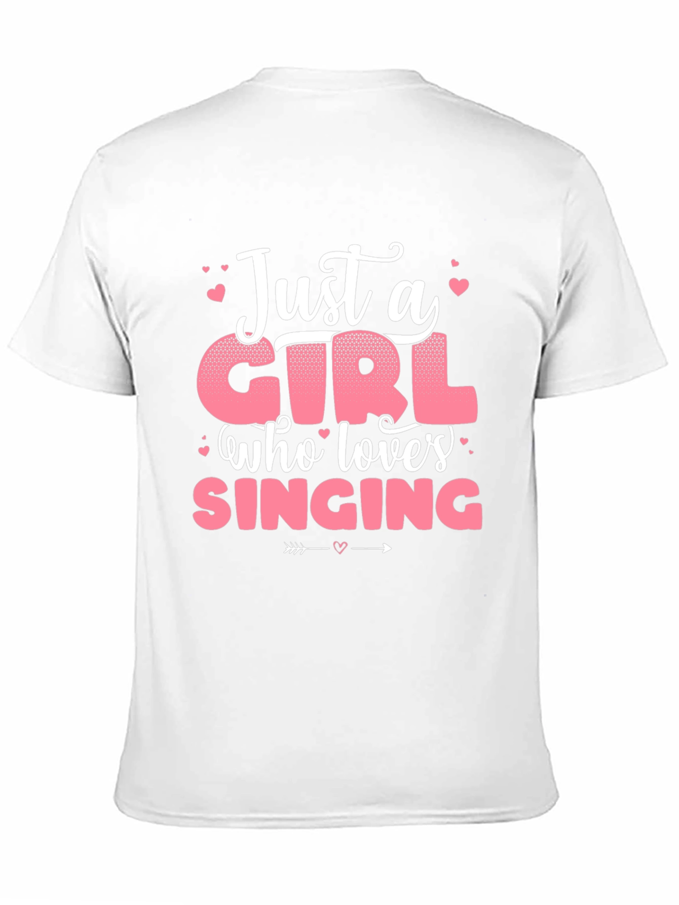 Black Just a Girl Who Loves Singing T-Shirt view 11