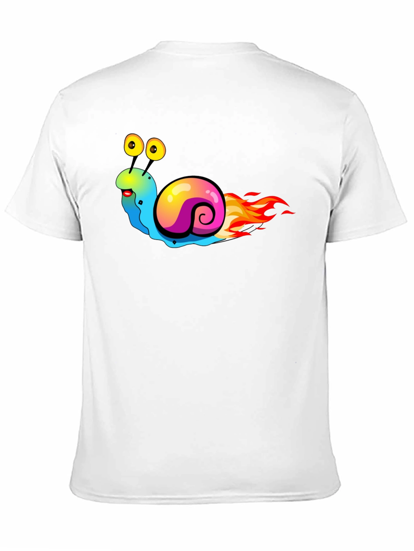 Black Funny Fast Snail Graphic Tee - Black Cotton Shirt view 11