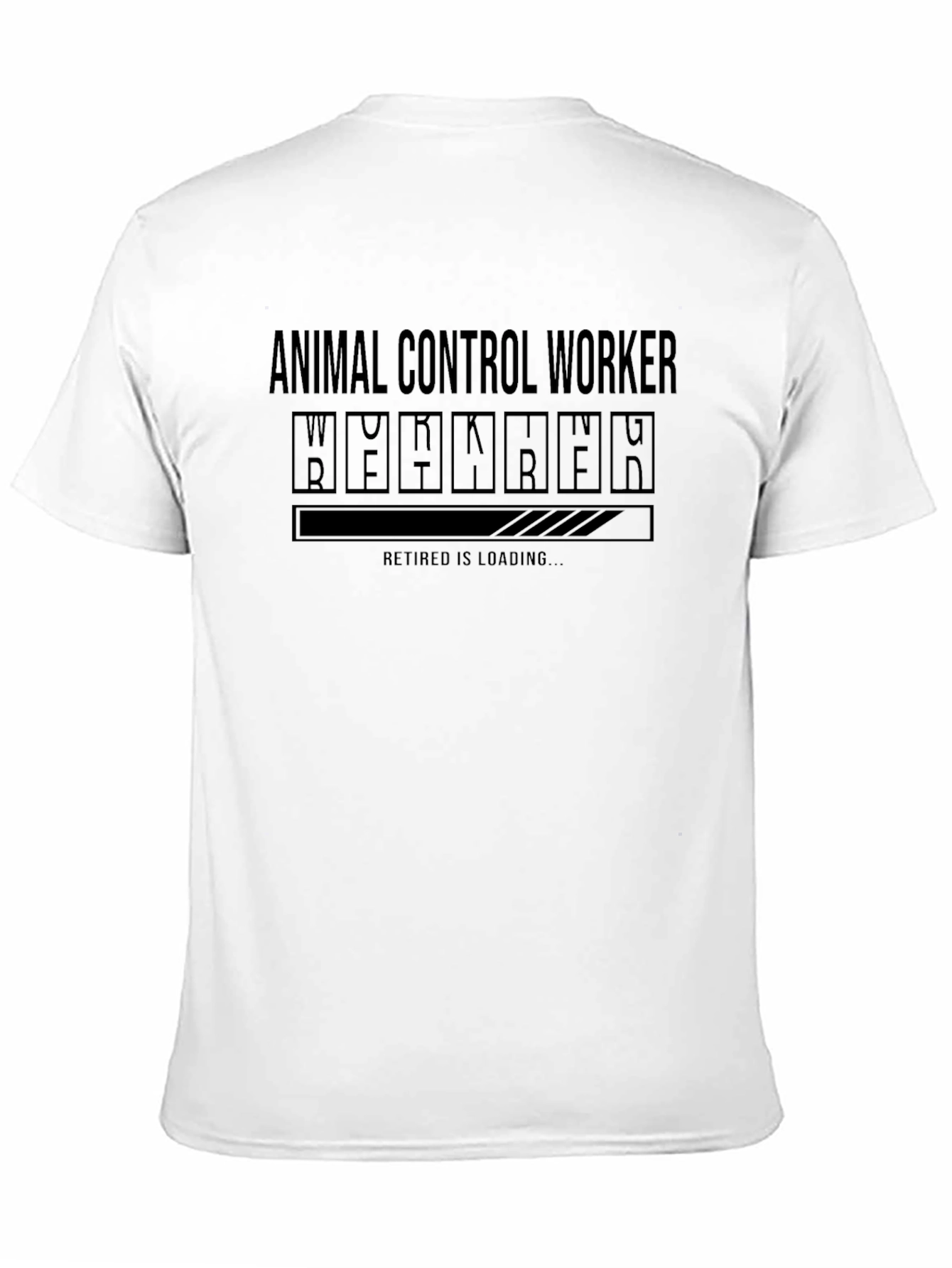 Black Animal Control Worker Retirement Loading T-Shirt view 11