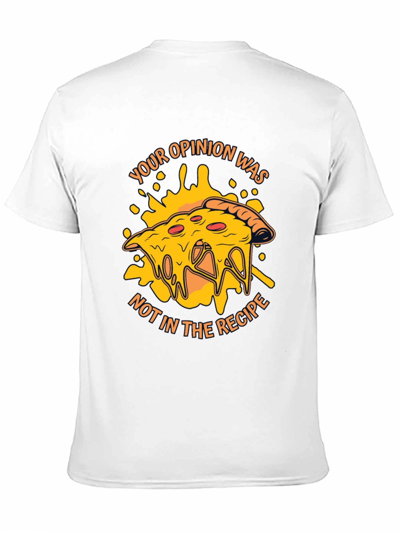 Black Pizza Opinion T-Shirt - Humorous Graphic Tee view 11