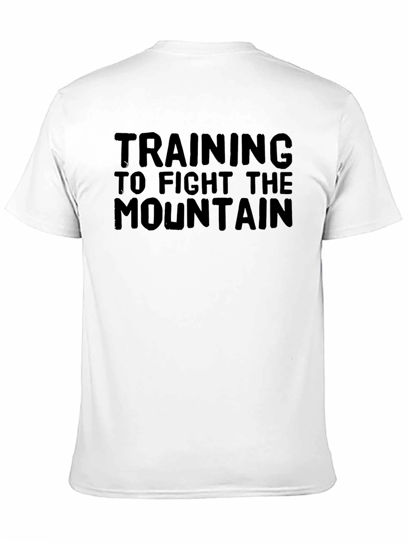 Black Training to Fight the Mountain Graphic T-Shirt view 11