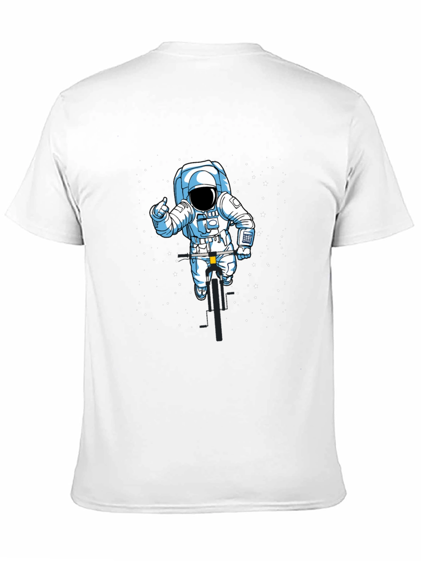 Black Astronaut Biker T-Shirt - Space Ride Tee view 11