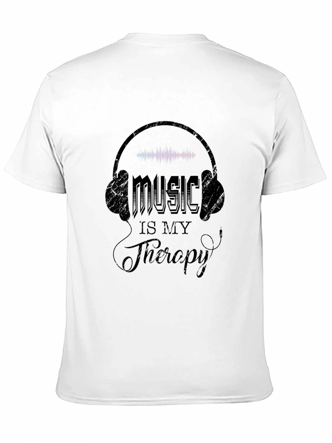 Black Music is My Therapy Black T-Shirt view 11