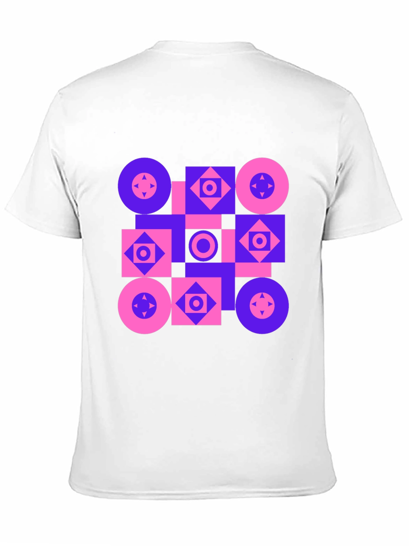 Black Geometric Pattern T-Shirt - Modern Design Tee view 11