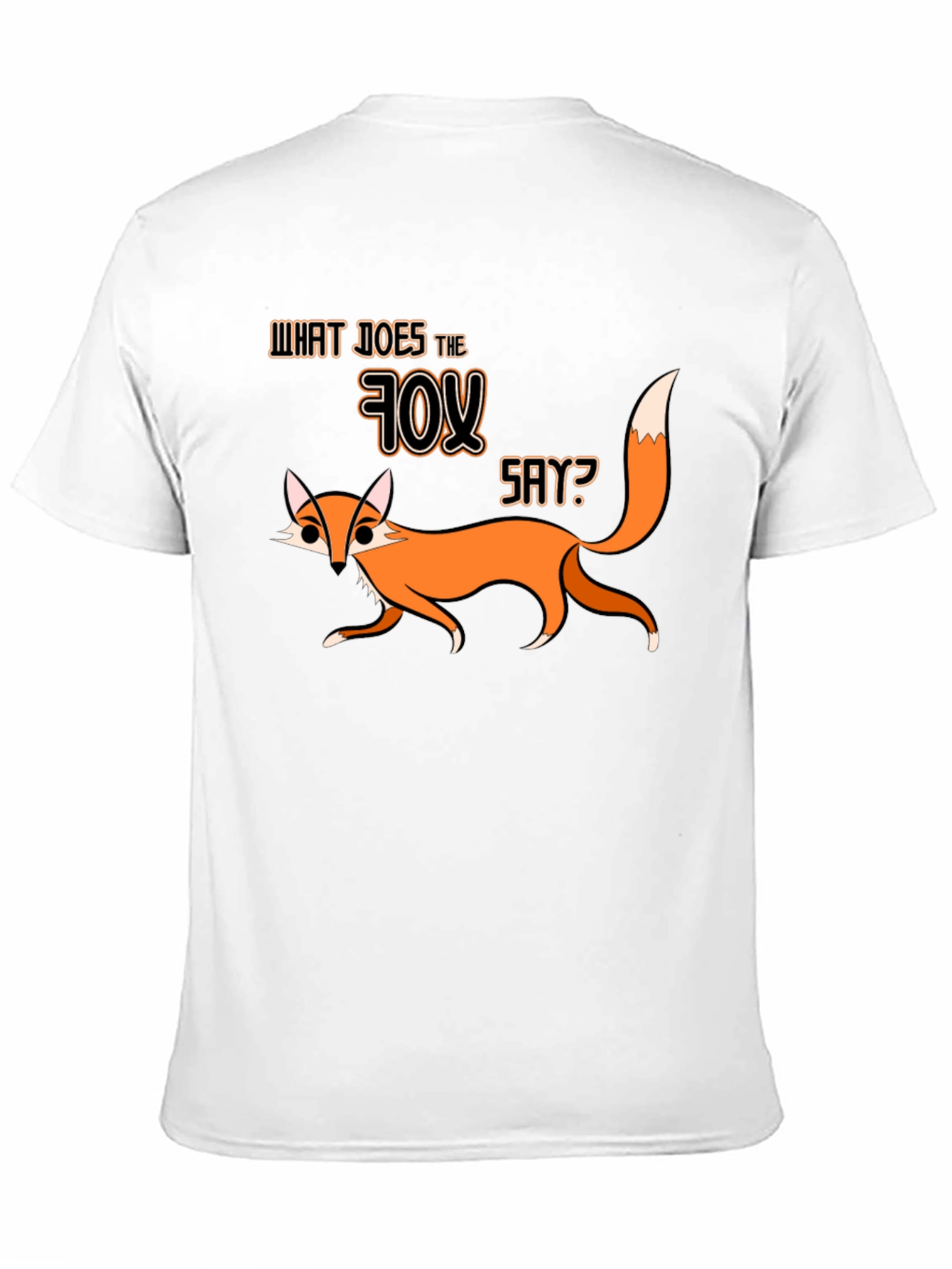 Black What Does The Fox Say Black Graphic T-Shirt view 11