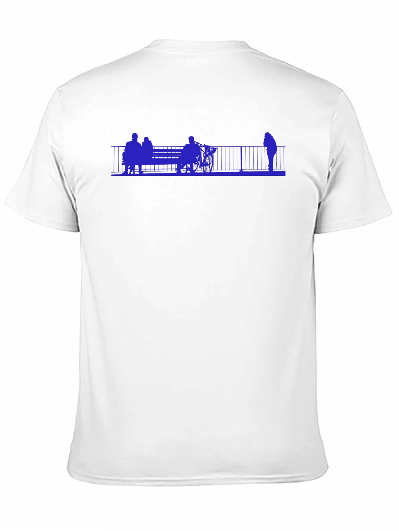 Black Blue Silhouette Graphic Black T-Shirt view 11