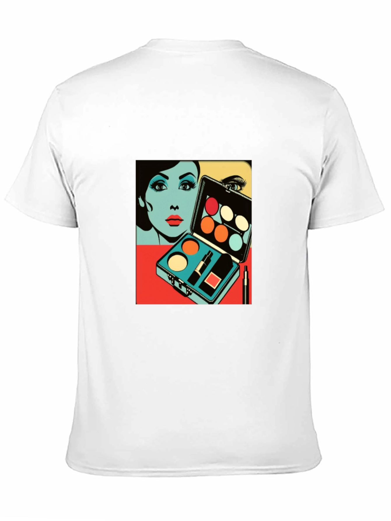 Black Retro Makeup Palette T-Shirt view 11