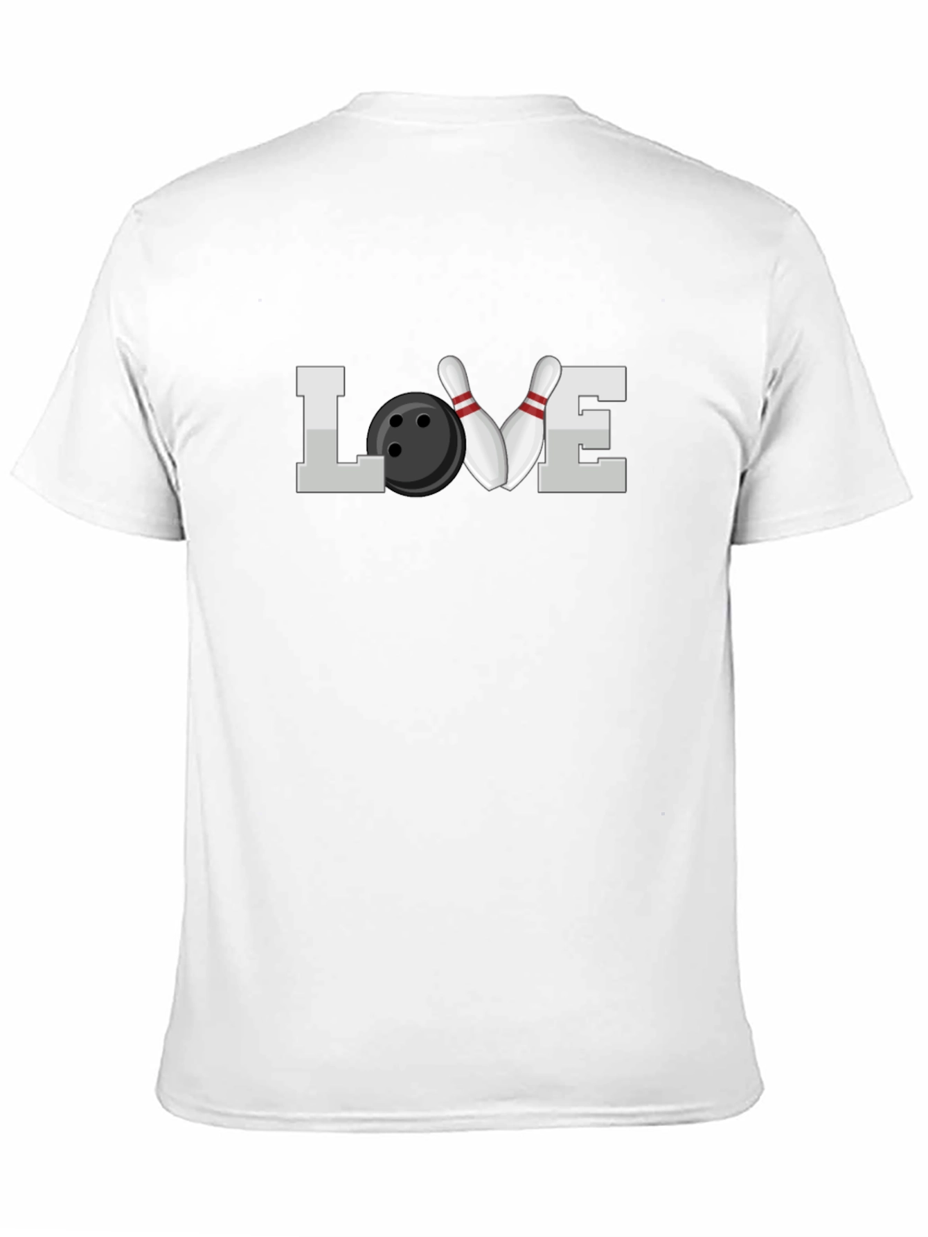 Black Bowling Love Graphic T-Shirt - Black Crew Neck Tee view 11