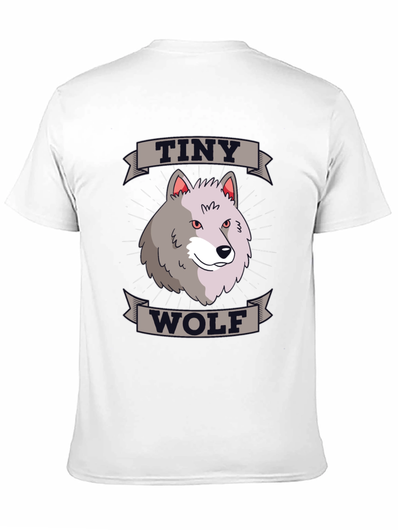 Black Tiny Wolf Graphic T-Shirt - Black Cotton Blend Tee view 11