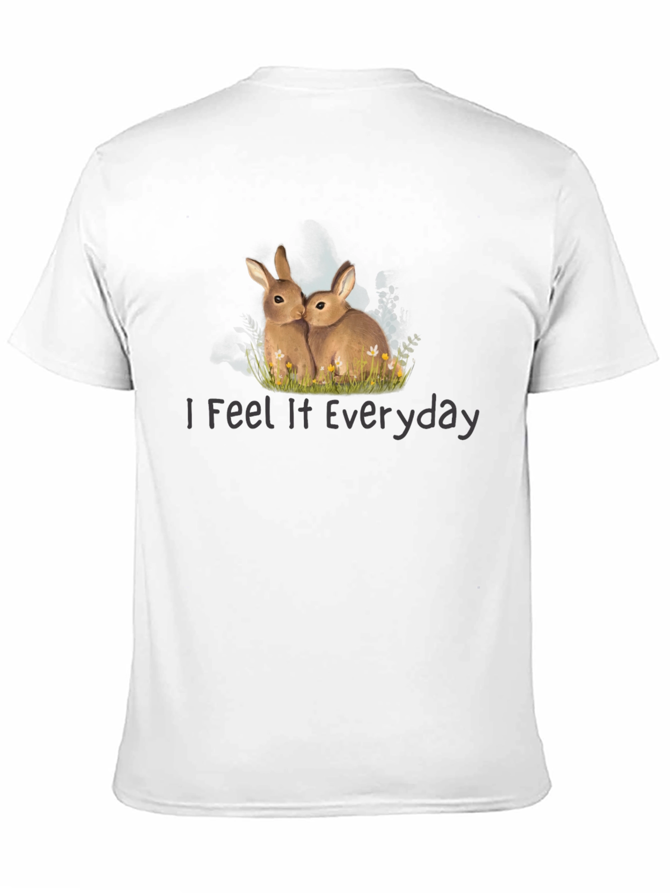 Black I Feel It Everyday Bunny T-Shirt view 11
