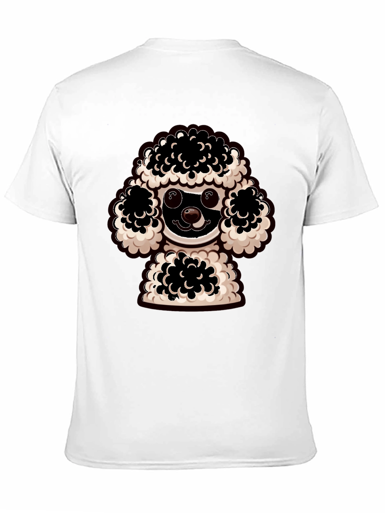 Black Poodle Graphic Tee - Black Cotton Comfort view 11
