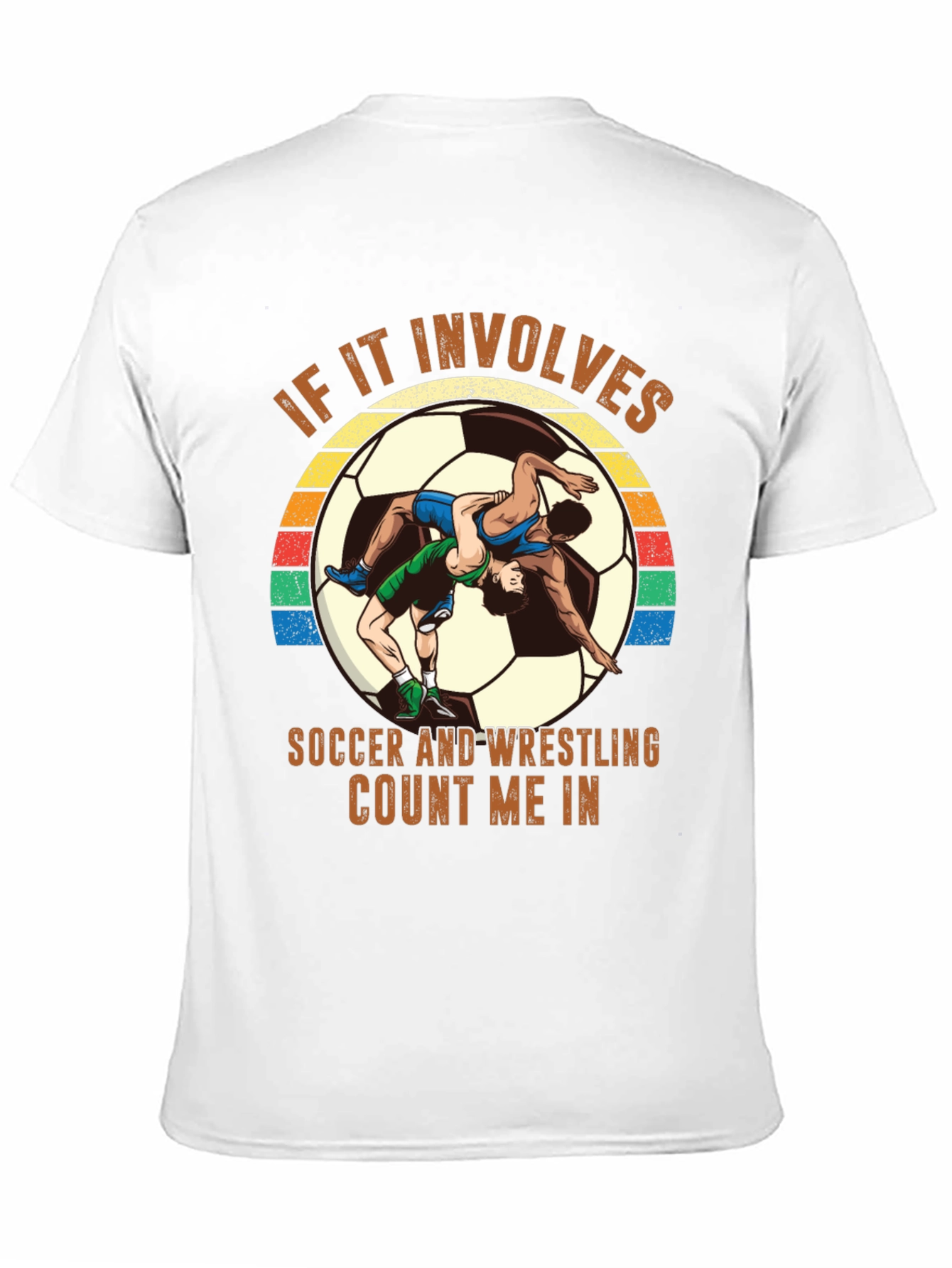 Black Soccer Wrestling T-Shirt - Count Me In! view 11