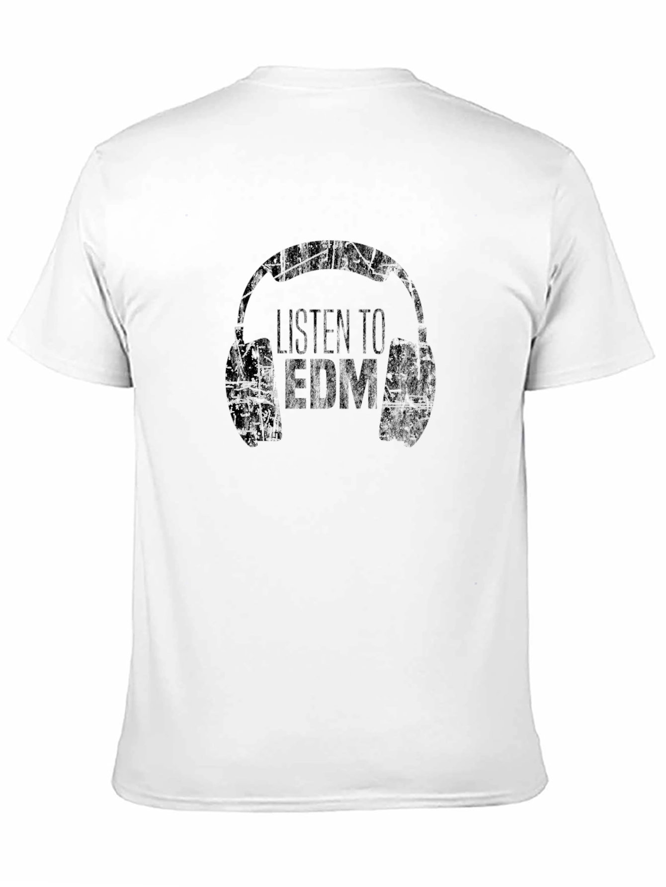 Black Listen to EDM Graphic Tee - Black Cotton Music Shirt view 11