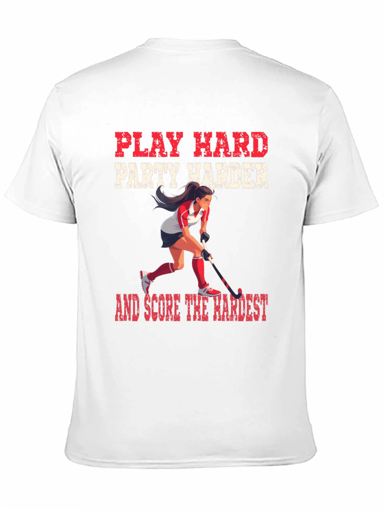 Black Play Hard Hockey Graphic Tee view 11