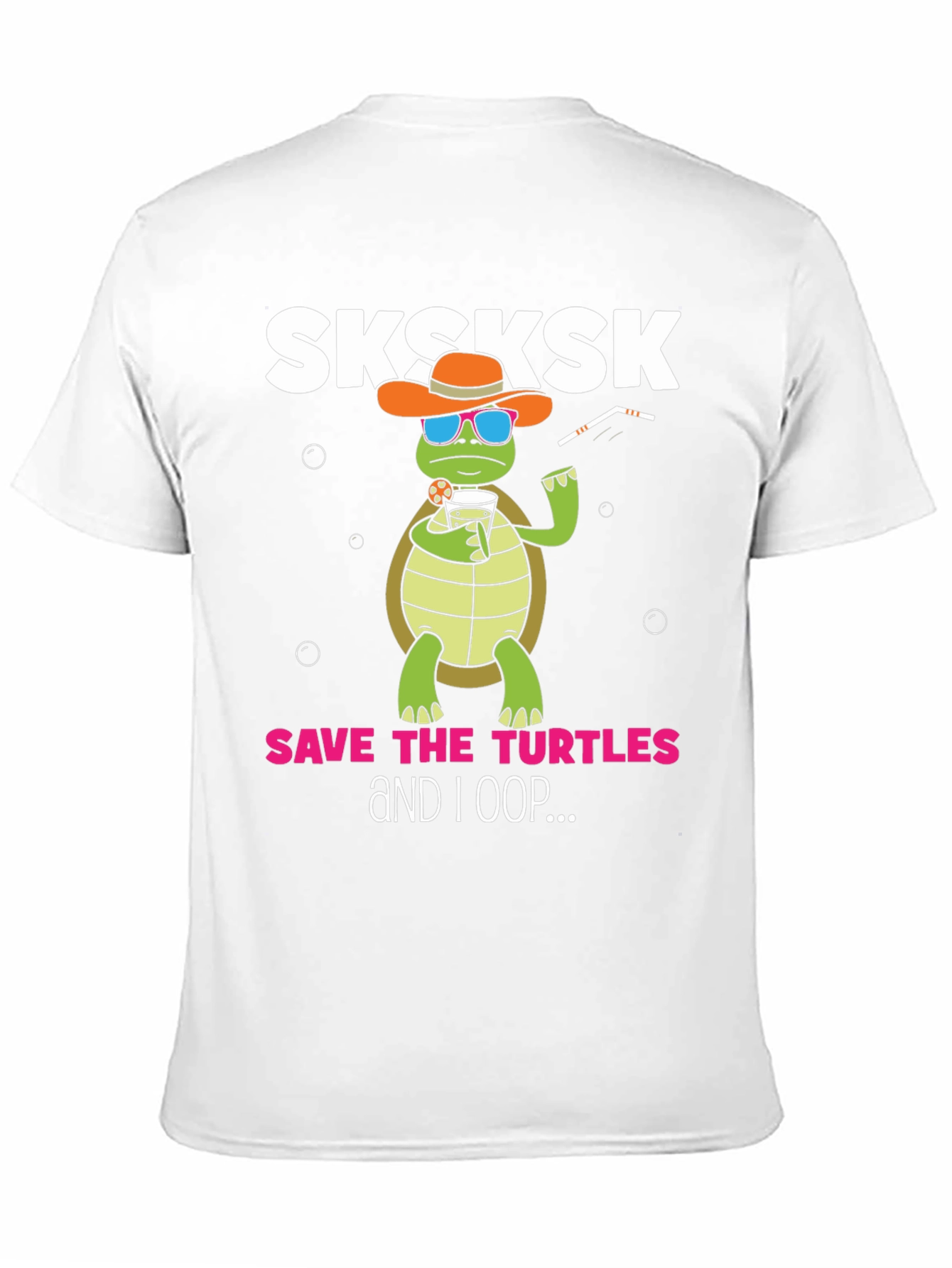 Black Sksksk Save the Turtles Graphic Tee view 11
