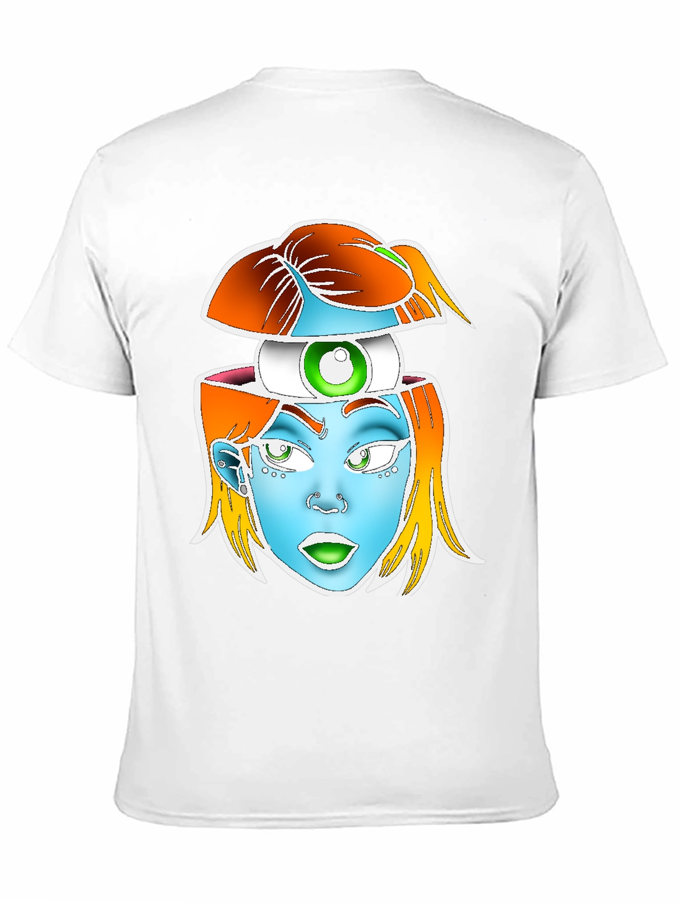 Black Surreal Head Graphic Tee - Black view 11