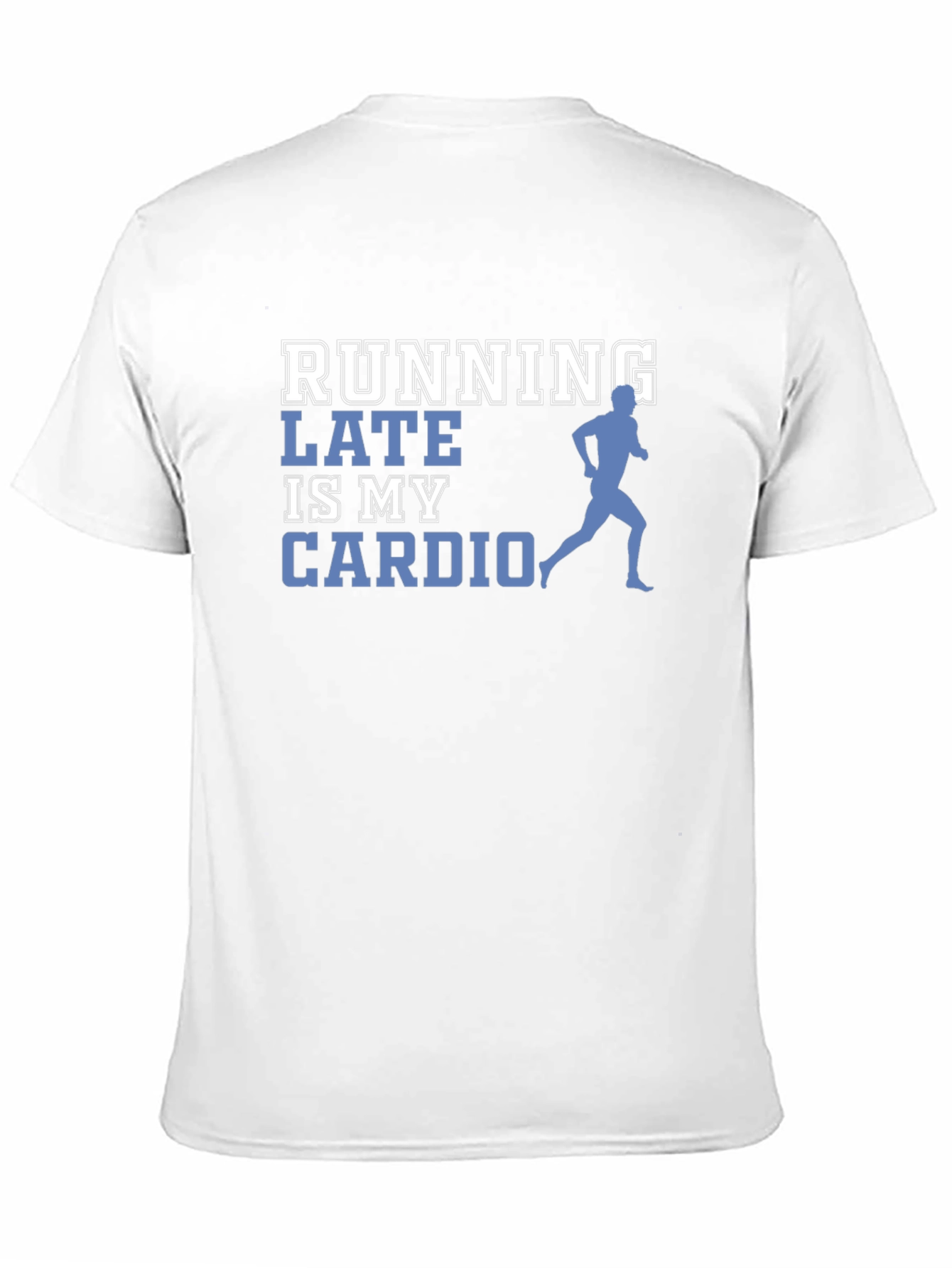 Black Running Late is My Cardio Graphic Tee view 11