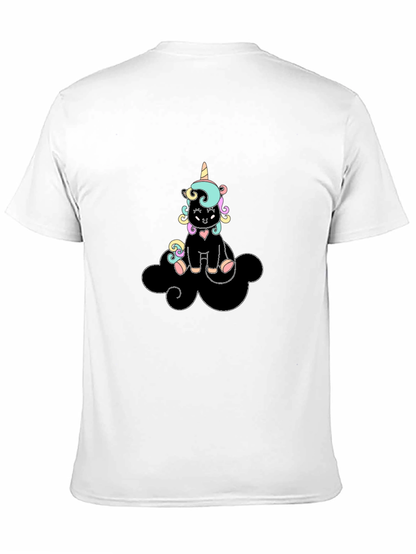 Black Unicorn Cloud Graphic Tee - Black Cotton Comfort view 11