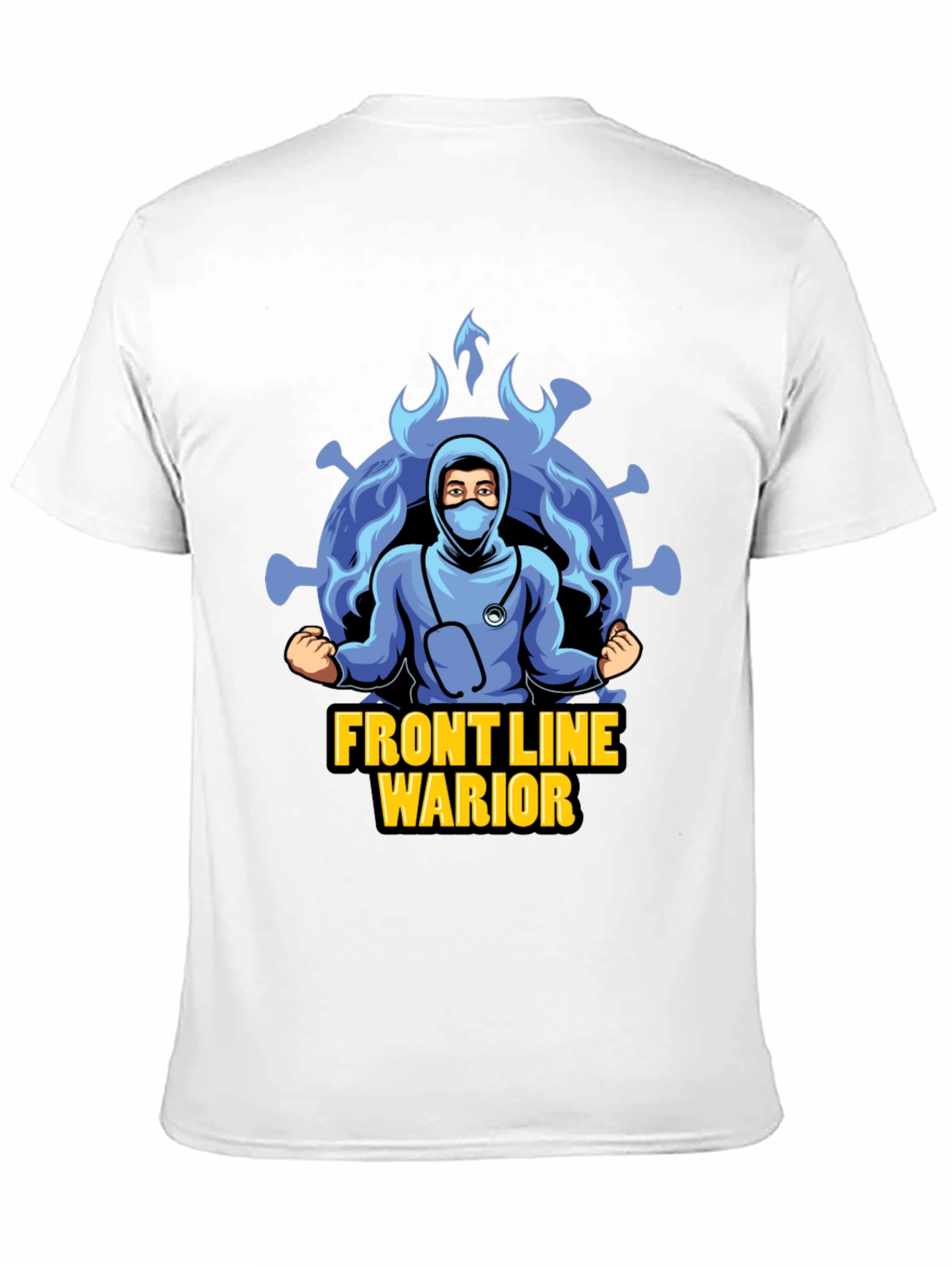 Black Front Line Warrior T-Shirt - Unisex Design view 11
