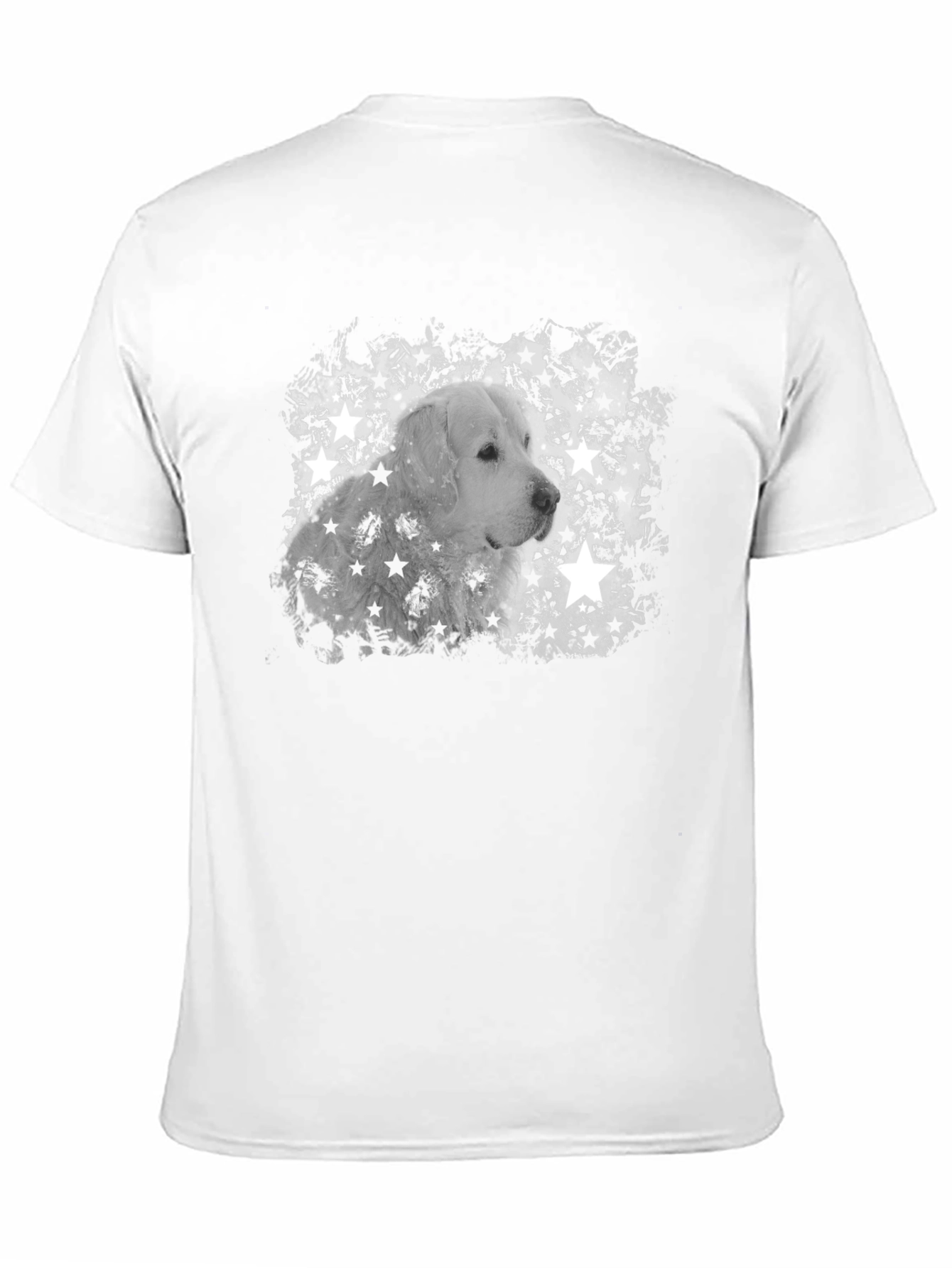 Black Dog Star T-Shirt - Black Crew Neck Tee view 11