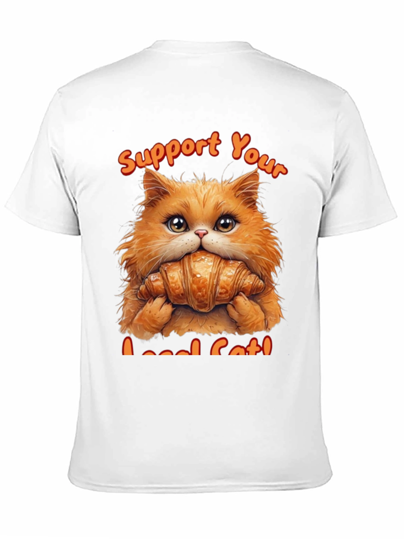 Black Support Your Local Cat T-Shirt view 11