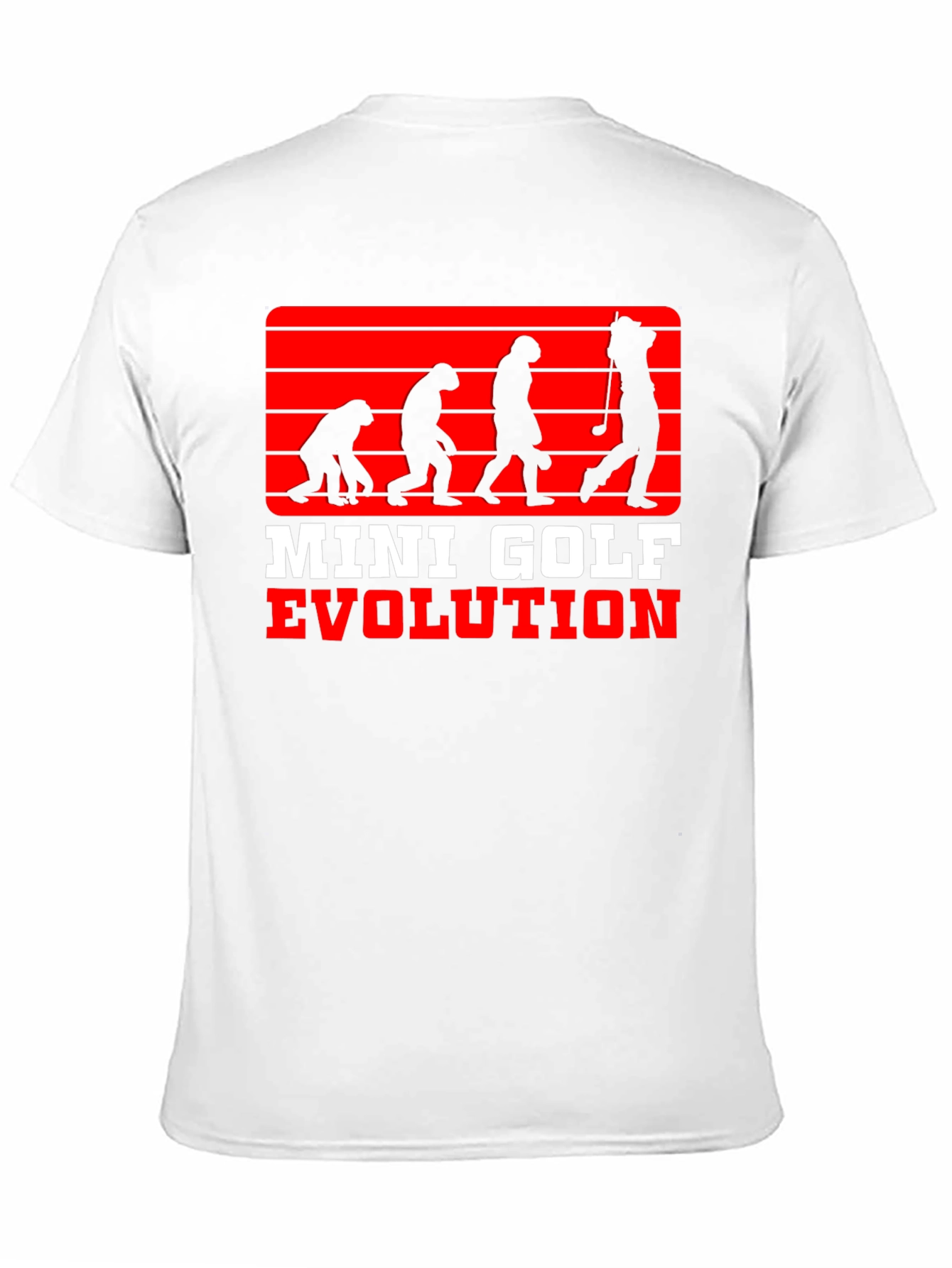 Black Mini Golf Evolution Tee - Funny Golfer T-Shirt view 11