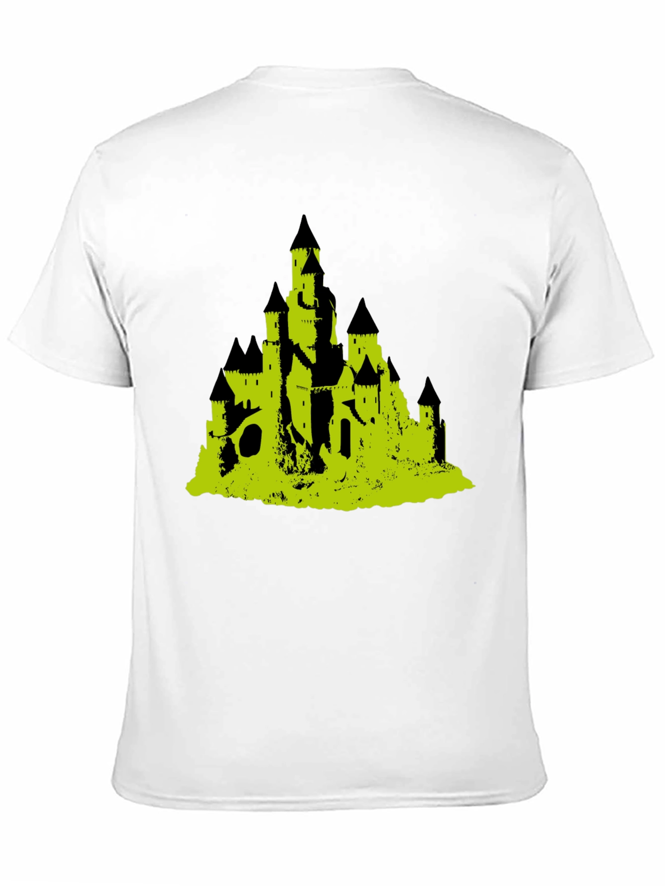 Black Black T-Shirt with Castle Graphic view 11